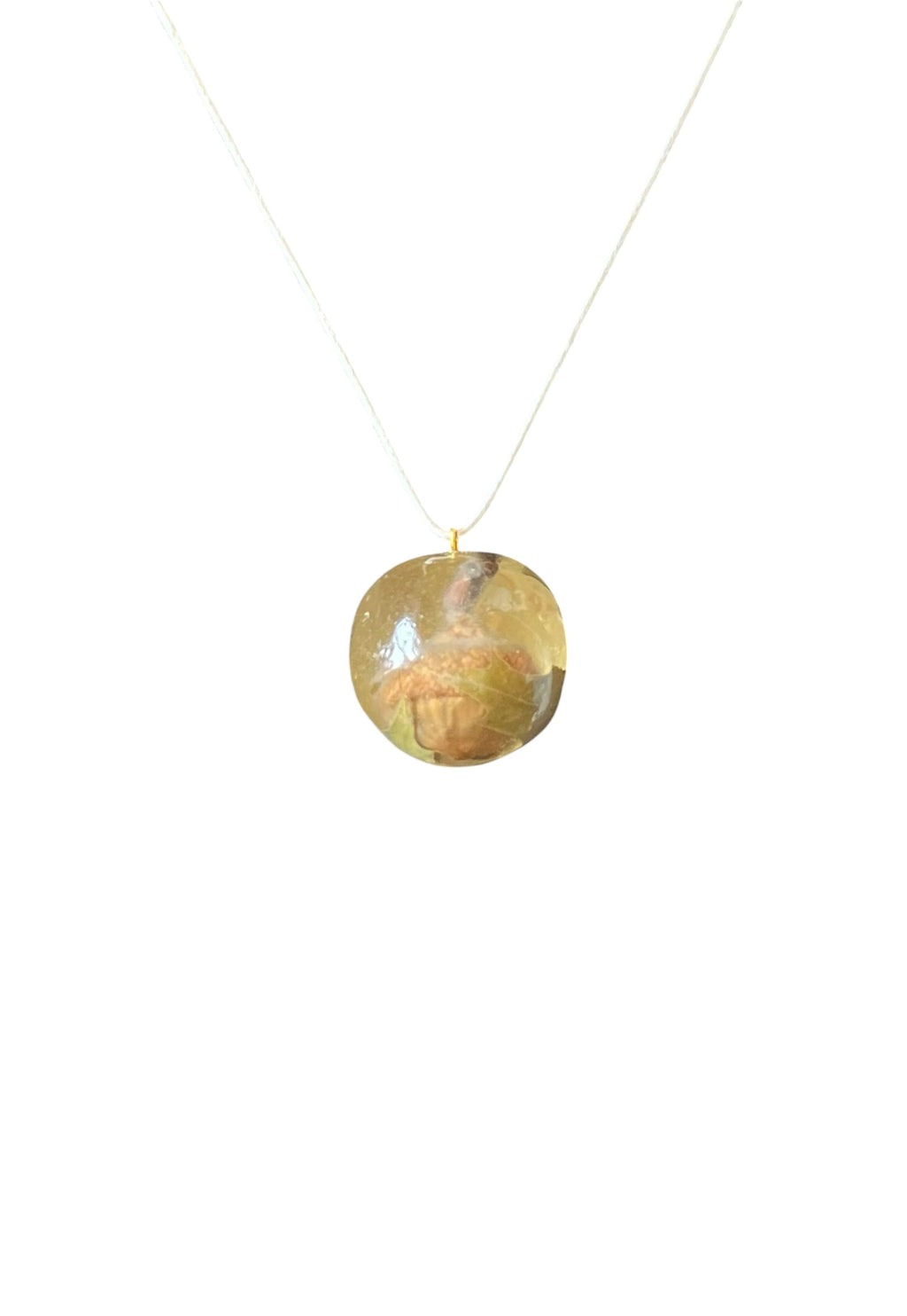 Acorn and Oak Leaf Pendant | Woodland Acorn in Resin Necklace
