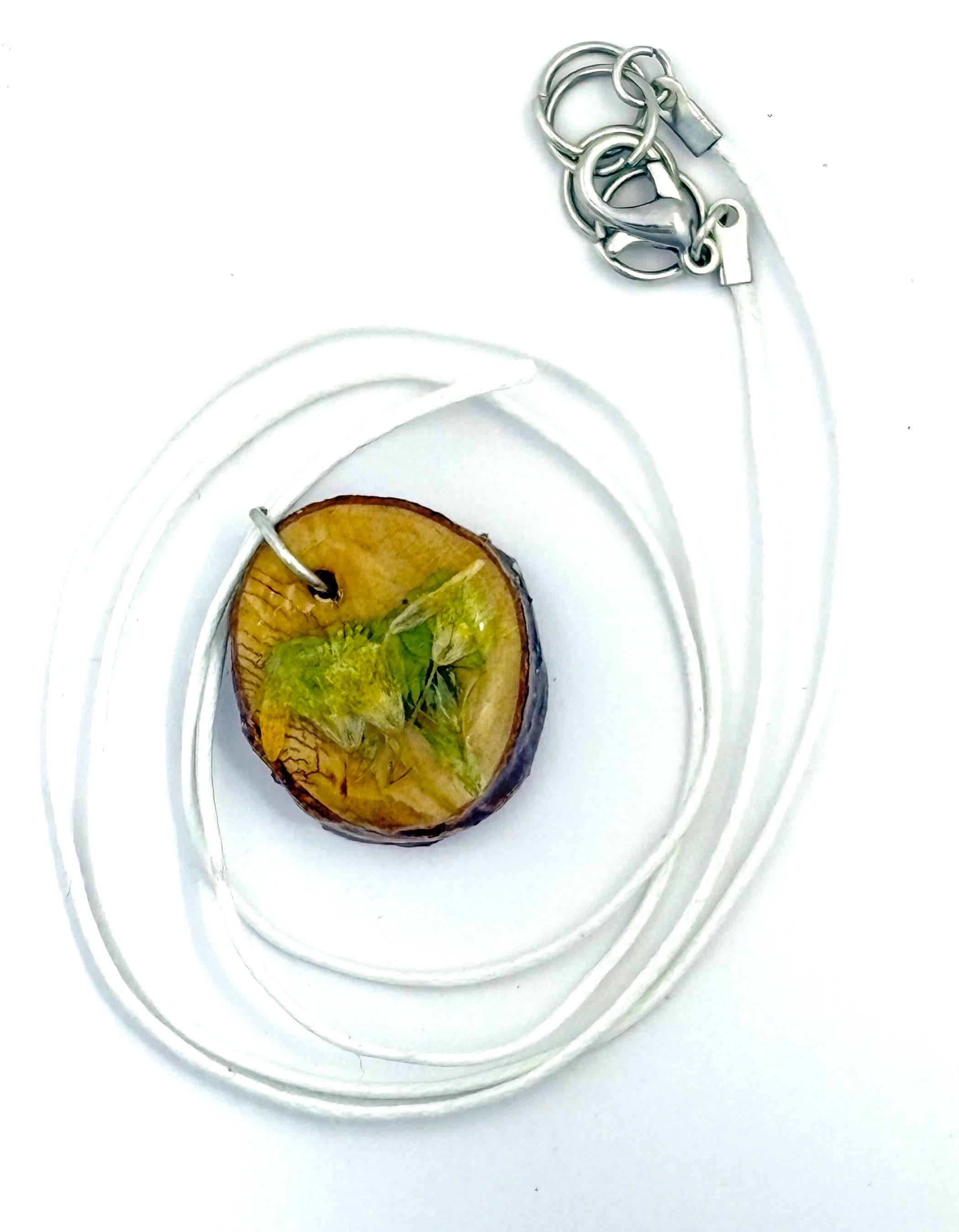 Flowery Matching Set, Young Cinquefoil Flower Earrings and Necklace, Unique Botanical Jewelry, One of a Kind Gift for Her