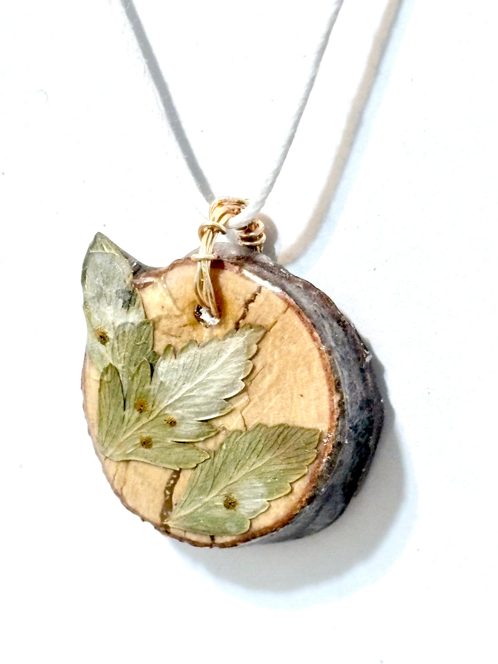 Fern Wood Slice Necklace | Woodland Layers