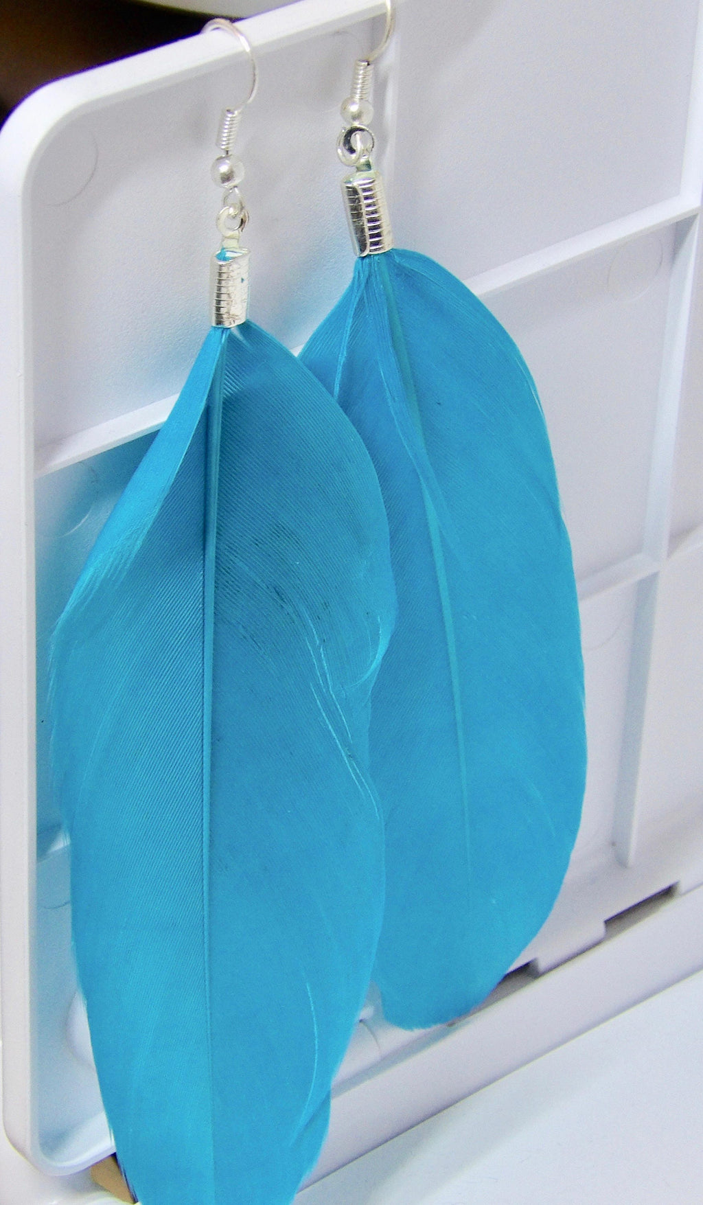 Feather Earrings | Colorful Dangle Earrings