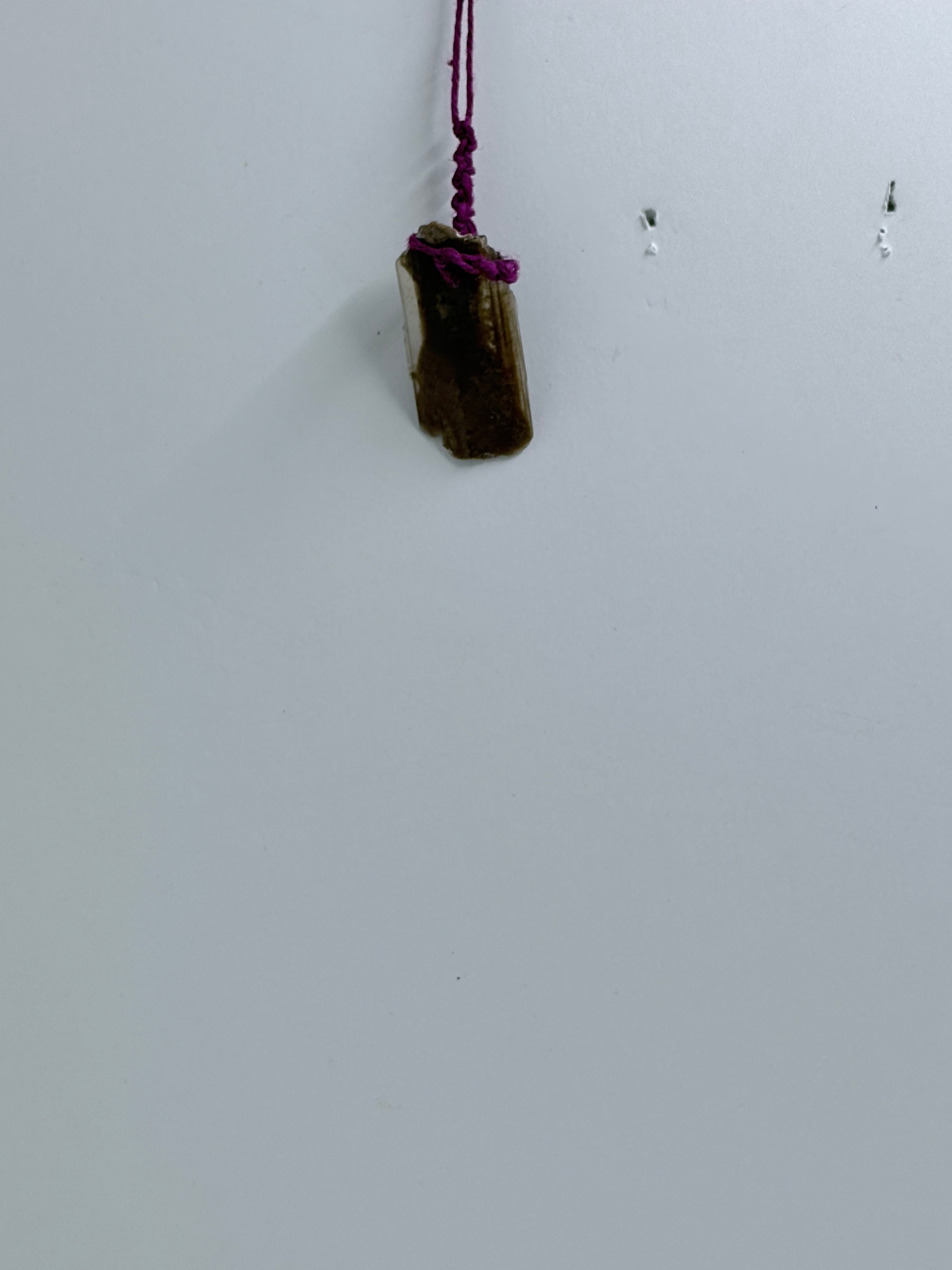 Hourglass Selenite | Fiber Wrapped Crystal Necklace | Statement Piece