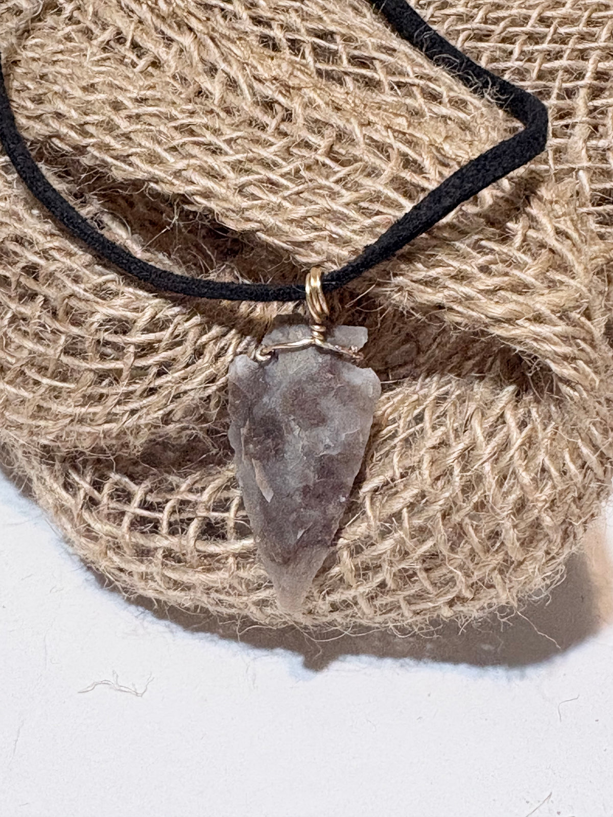 Light Arrowhead Necklace | Primitive Stone Pendant | Nature Inspired Jewelry