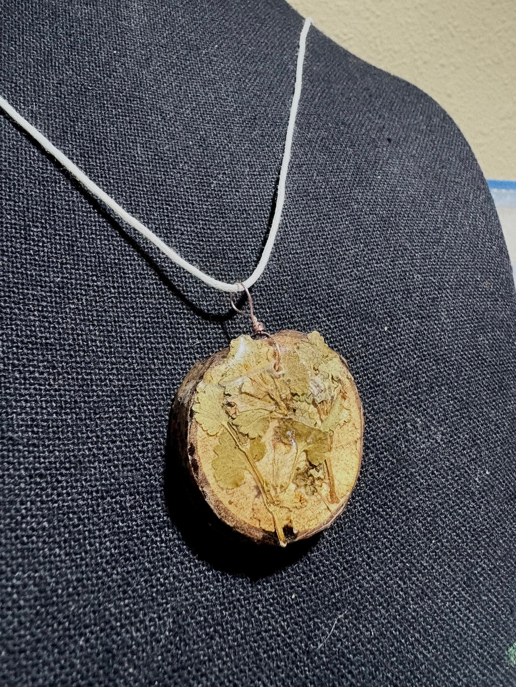 Forest Floor Necklace | Botanical Wood in Resin Pendant