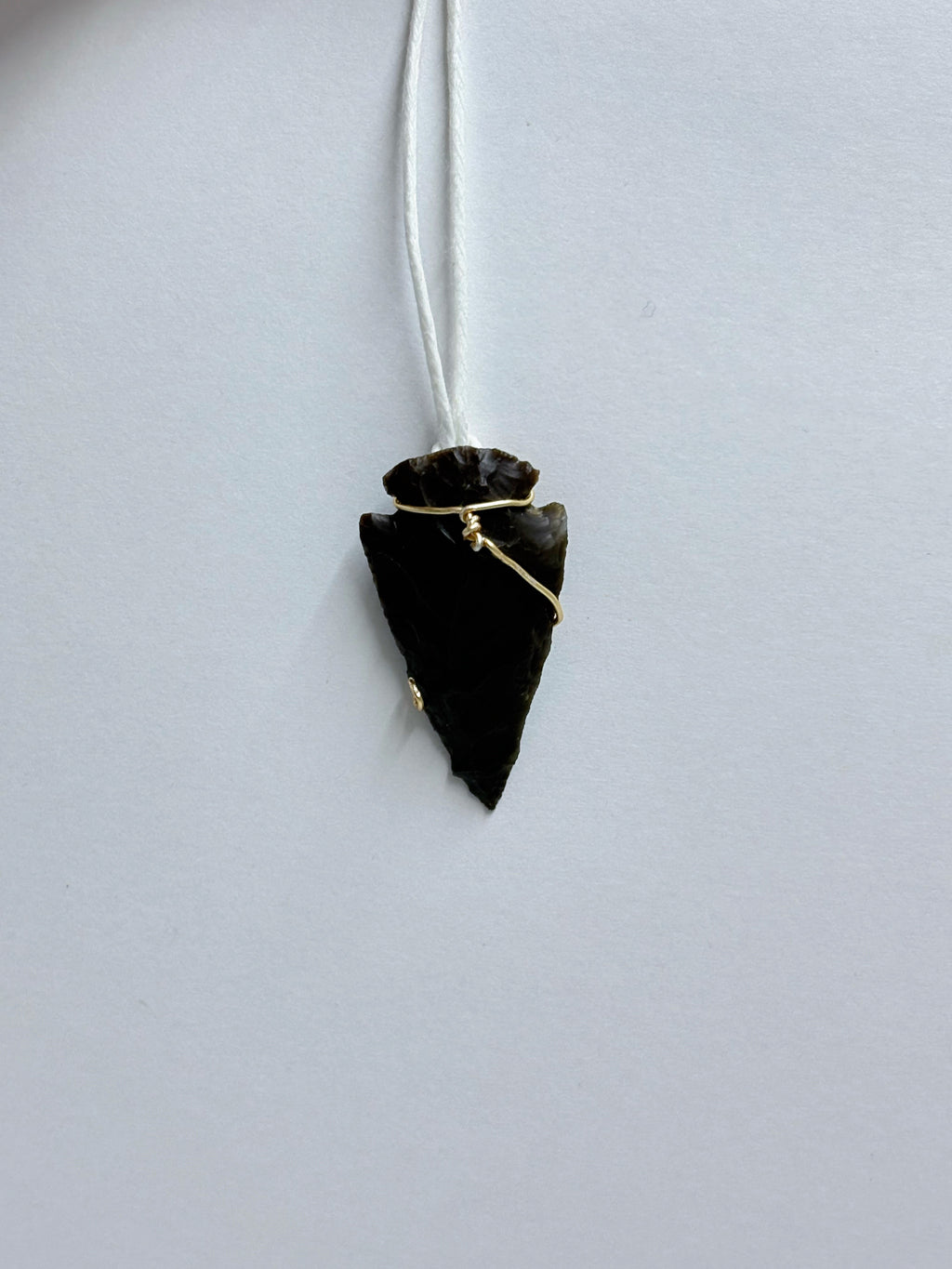 Statement Arrowhead Necklace | Wire Wrapped Stone Pendant | One of a Kind Jewelry