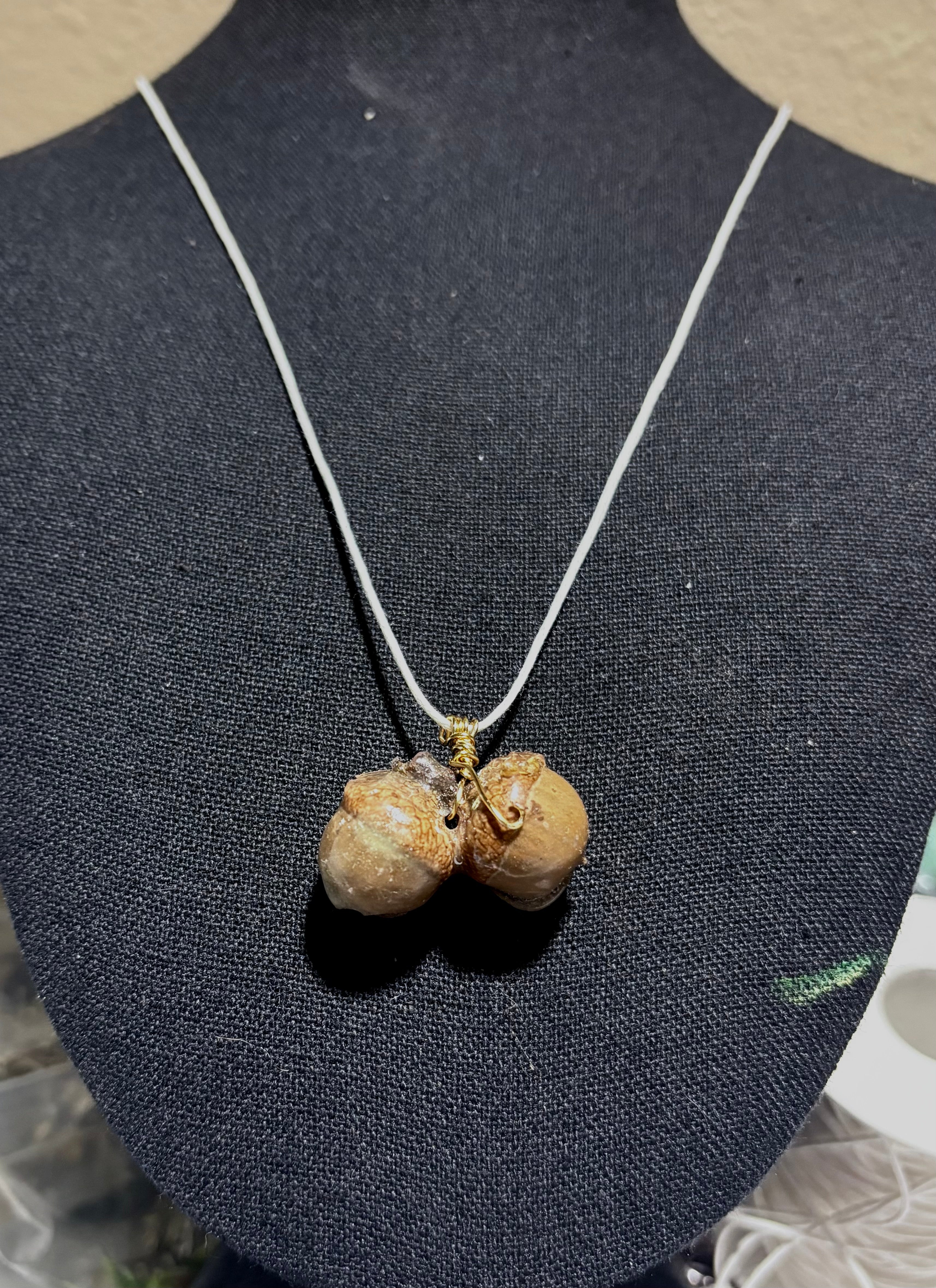 Acorn Treasure Pendant | Woodland Acorn in Resin Necklace