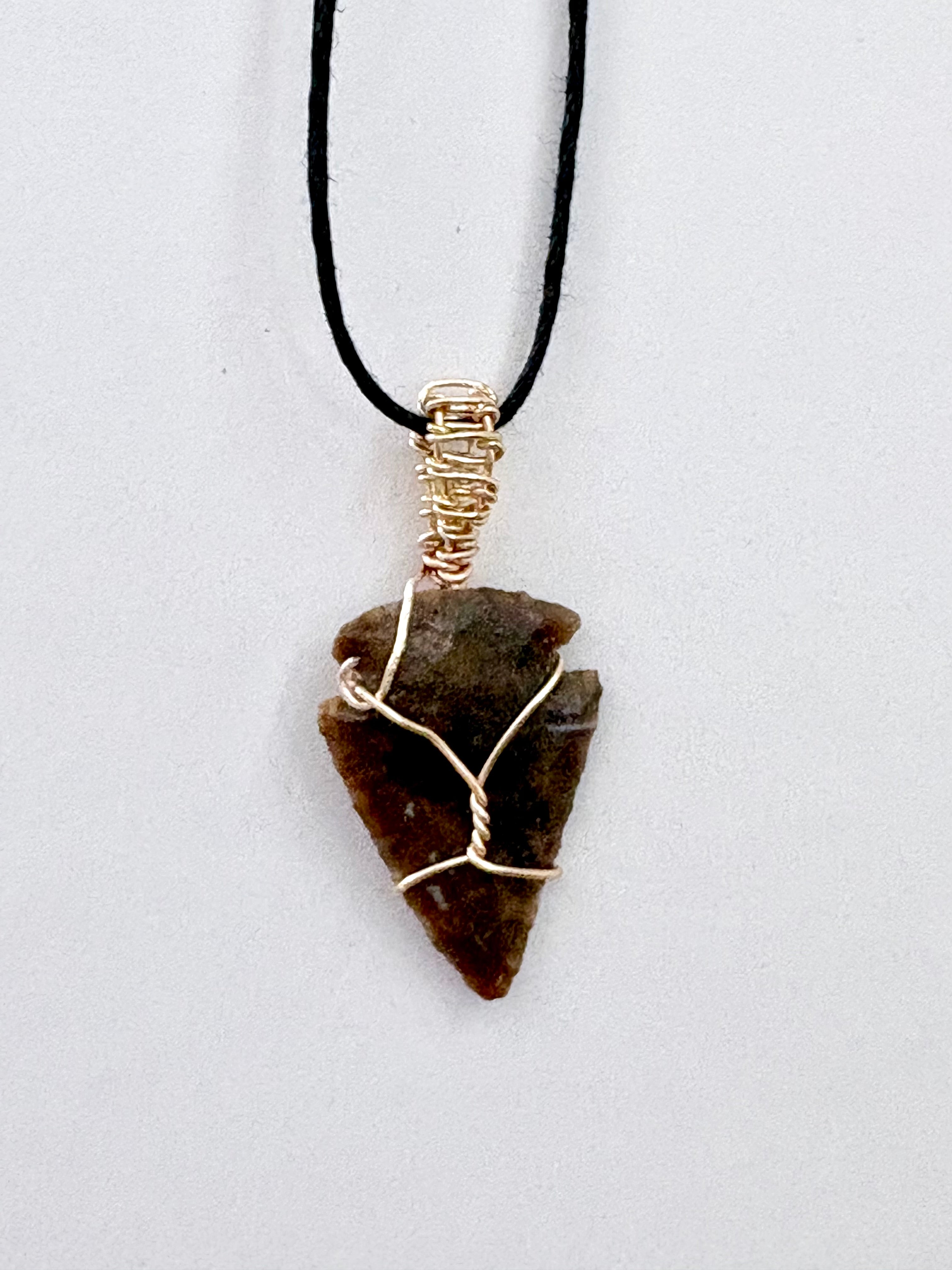 Reversible Arrowhead Necklace | Hand-Wrapped Stone Pendant | Nature Jewelry