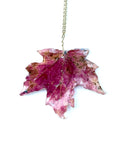 Maple Leaf Necklace | Blushing Maple Pendant in Resin
