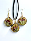 Indian Paintbrush Jewelry Set | Botanical Earrings & Necklace | Nature Inspired Gift