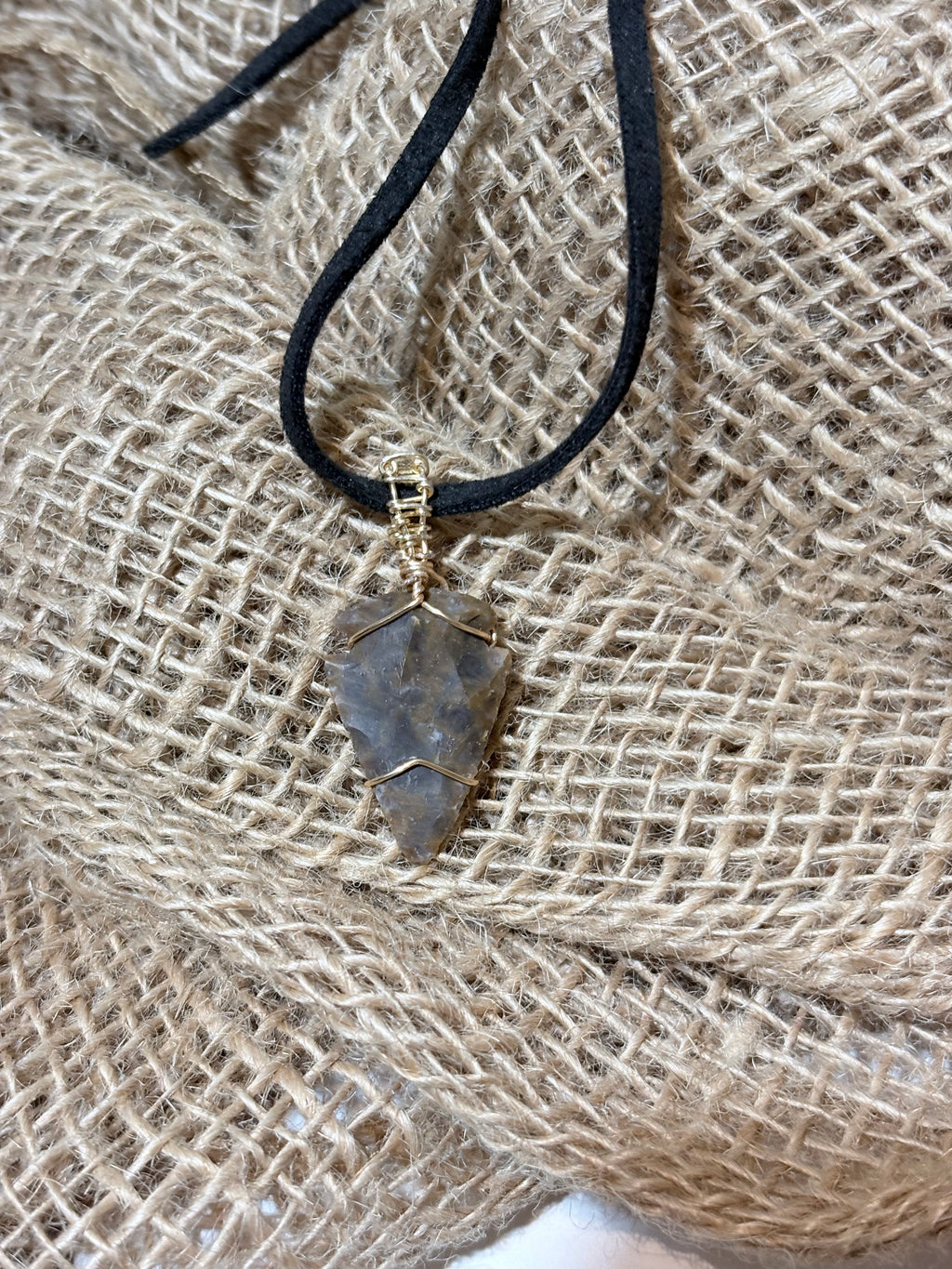 Reversible Arrowhead Necklace | Hand-Wrapped Stone Pendant | Nature Jewelry