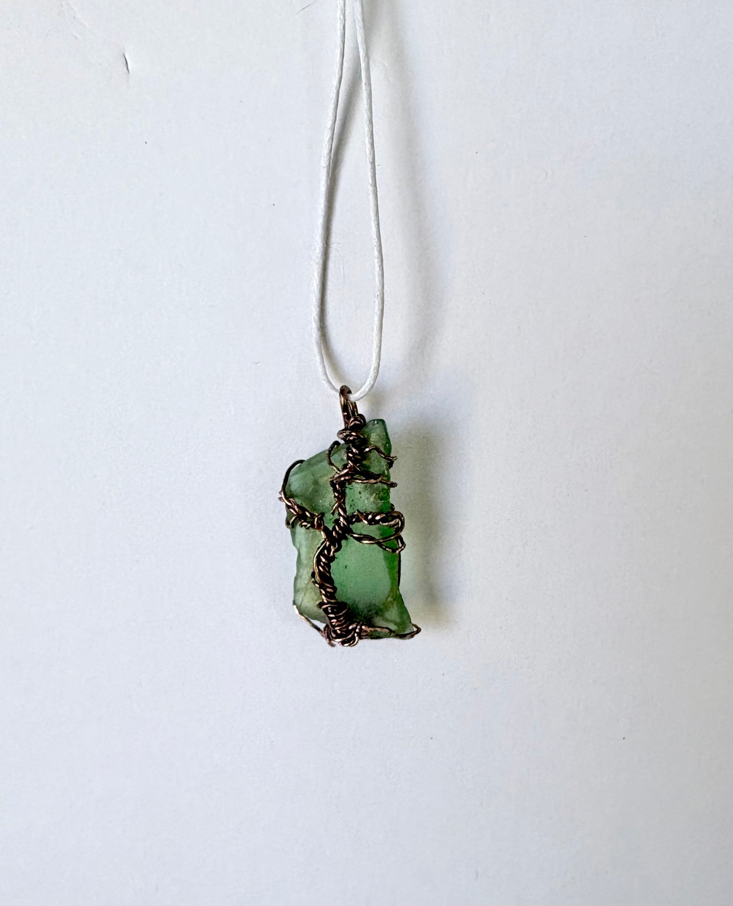 Where Roots Hold Strong | Tree of Life Beach Glass Necklace