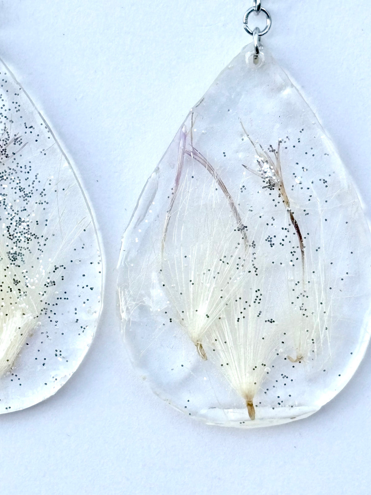 Thistle Floret Earrings | Wild Thistle Dangle Earrings | Botanicals in Resin