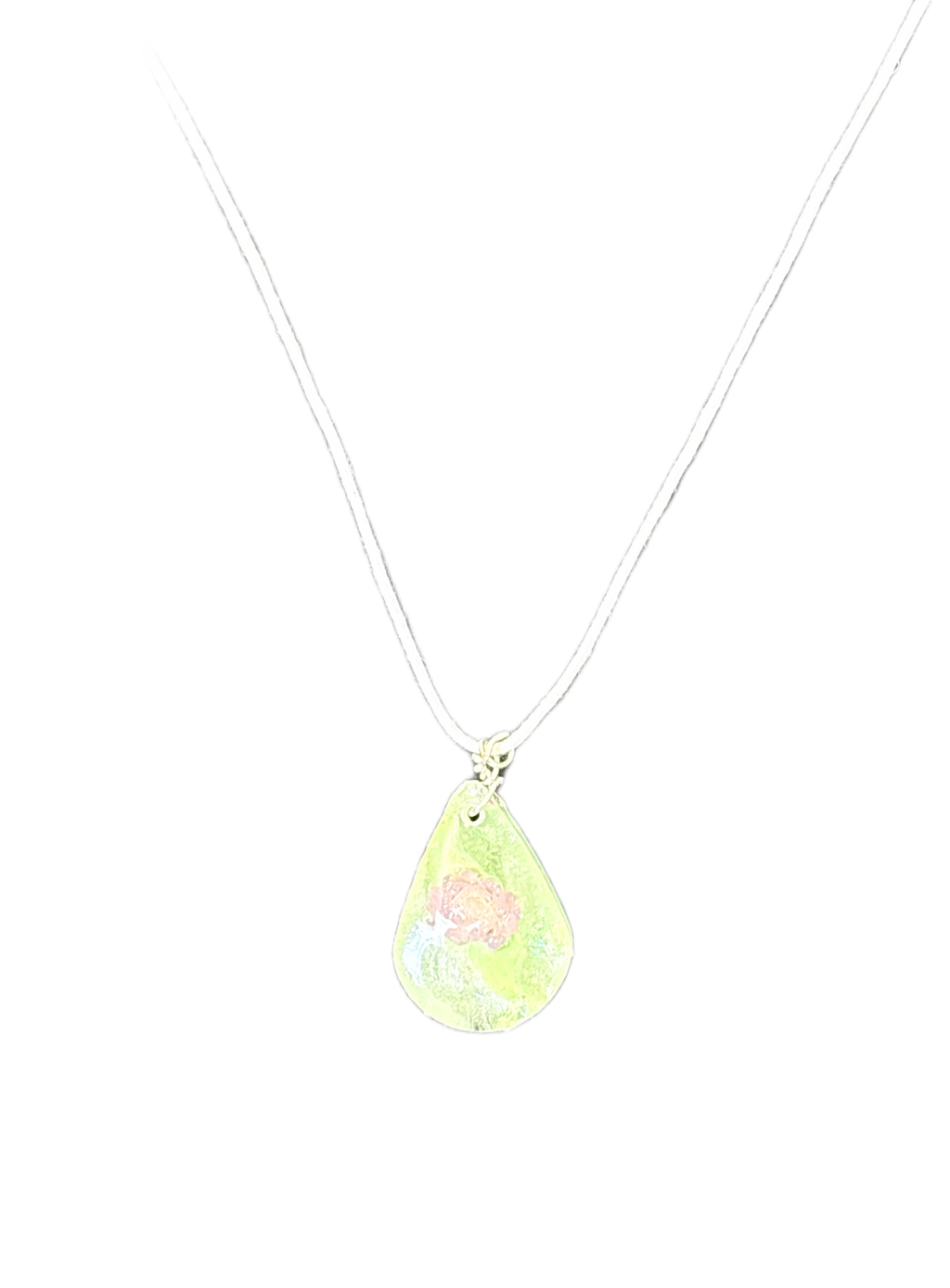 Flower in Green Necklace | Meadow Glow | Resin Botanical Pendant