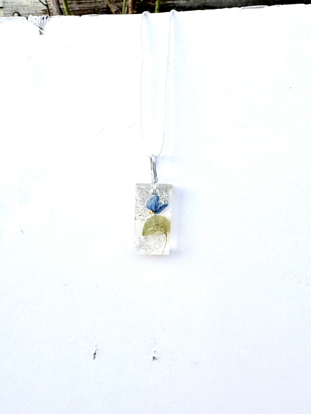 Blue Dayflower Resin Necklace | Morning Wonder