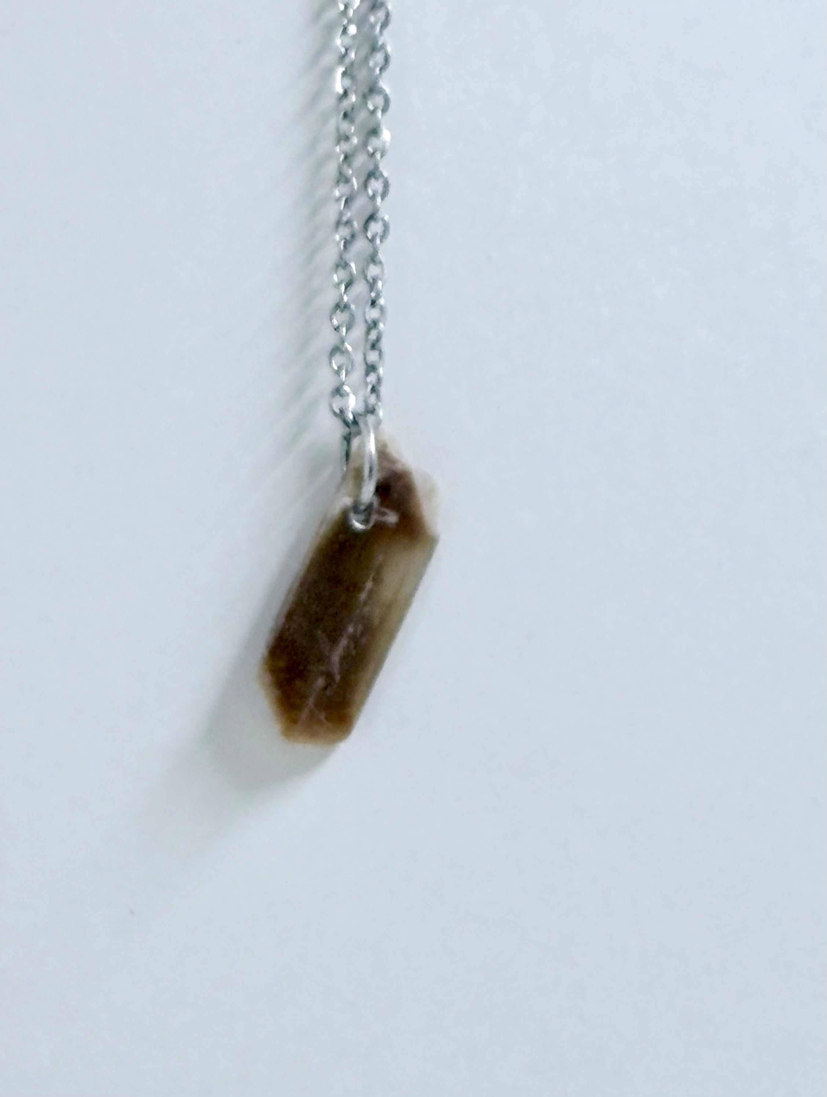 Hourglass Selenite | Crystal Necklace | Simple Silver Chain Pendant