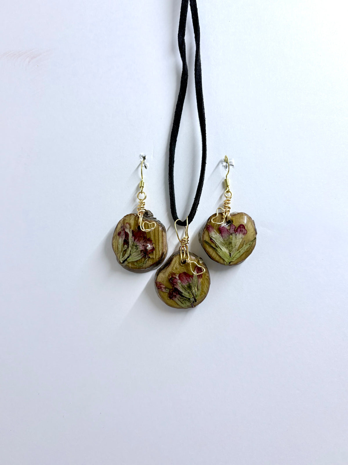 Indian Paintbrush Jewelry Set | Botanical Earrings & Necklace | Nature Inspired Gift