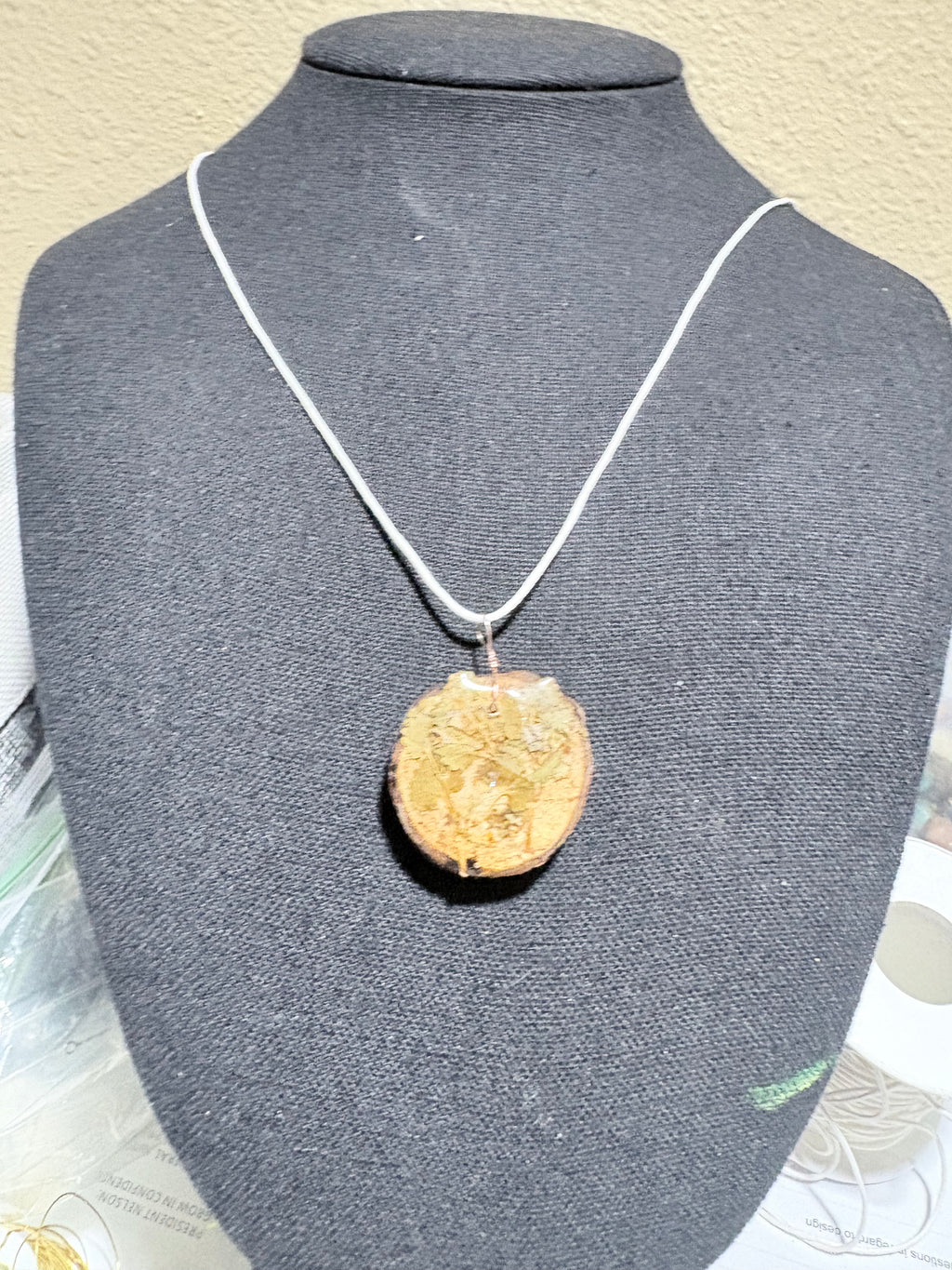 Forest Floor Necklace | Botanical Wood in Resin Pendant