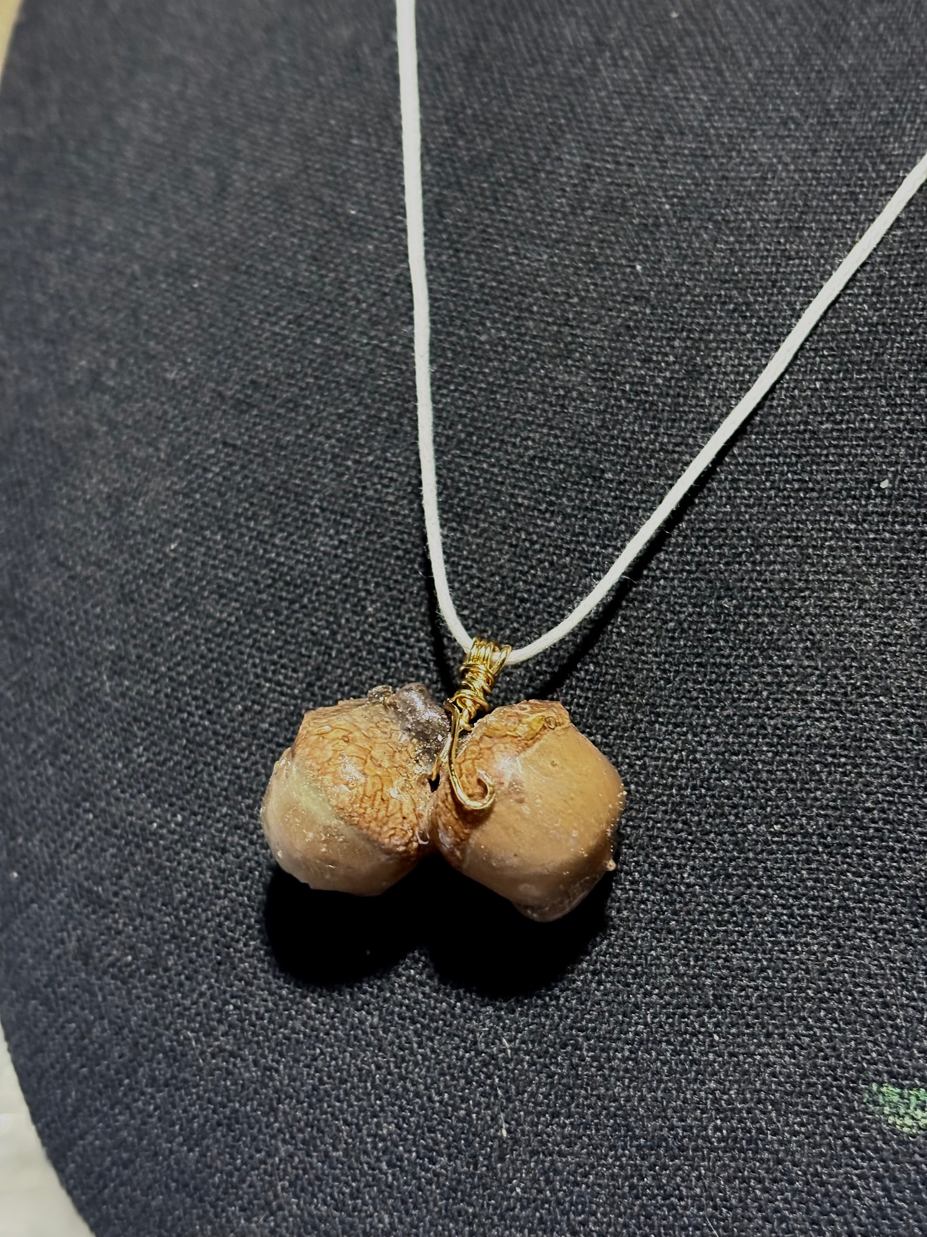 Acorn Treasure Pendant | Woodland Acorn in Resin Necklace