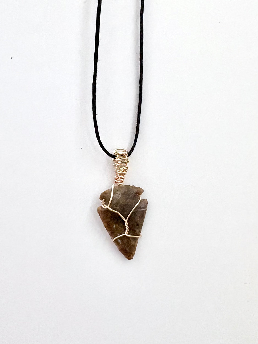 Reversible Arrowhead Necklace | Hand-Wrapped Stone Pendant | Nature Jewelry