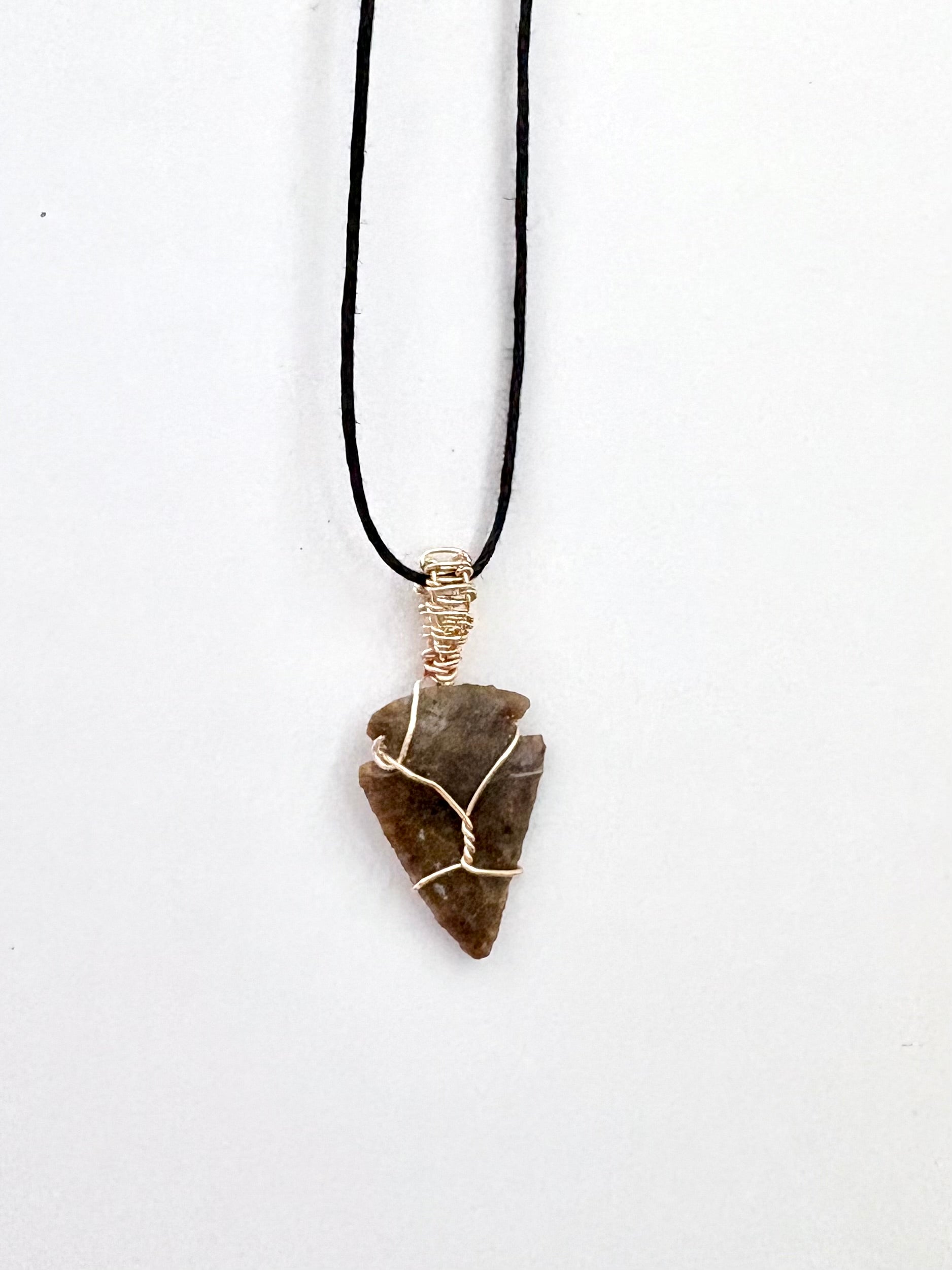 Reversible Arrowhead Necklace | Hand-Wrapped Stone Pendant | Nature Jewelry