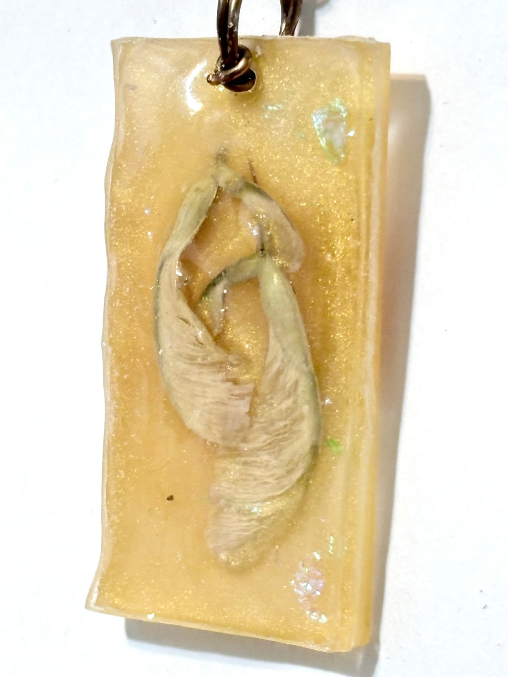 Helicopter Seeds in Resin Pendant | Woodland Wings Necklace