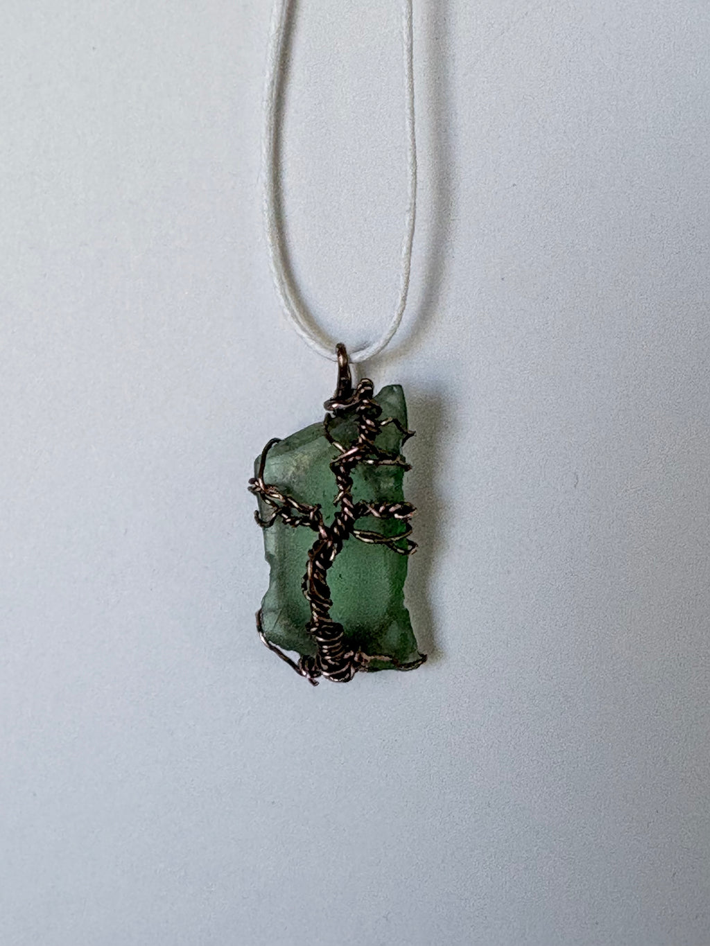 Where Roots Hold Strong | Tree of Life Beach Glass Necklace