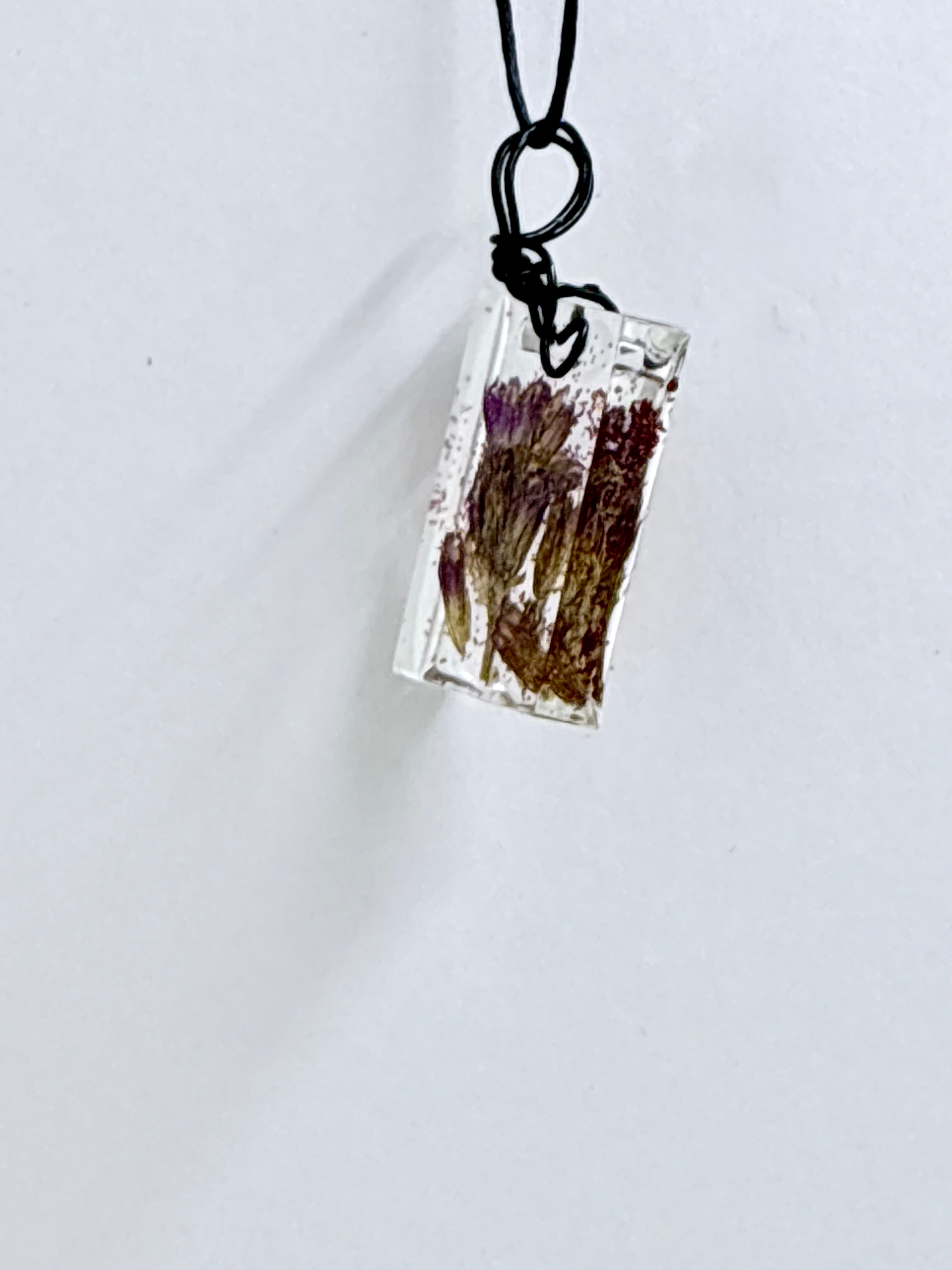 Indian Paintbrush Necklace | Small Botanical Resin Pendant | Oklahoma Wildflower Jewelry