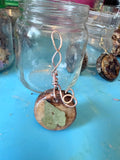 Woodland Vine Leaf Necklace | Wire Wrapped Pendant Ivy Leaf in Resin