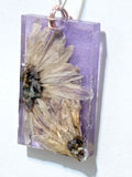 Pressed Flower Necklace in Purple | Lavender Echo
