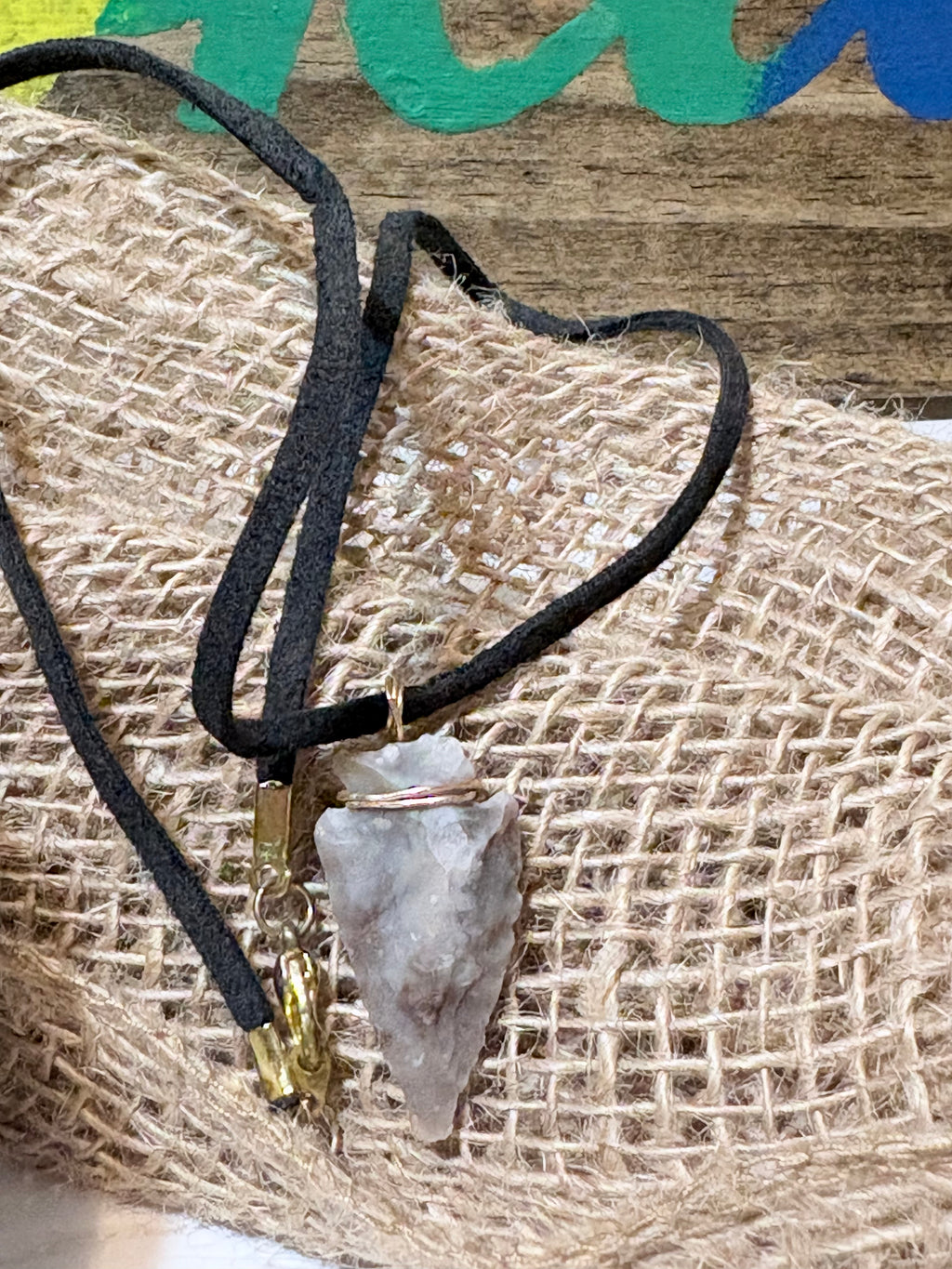 Light Arrowhead Necklace | Primitive Stone Pendant | Nature Inspired Jewelry