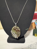 Bloodstone Pendant | Wire Wrapped Worry Stone Necklace