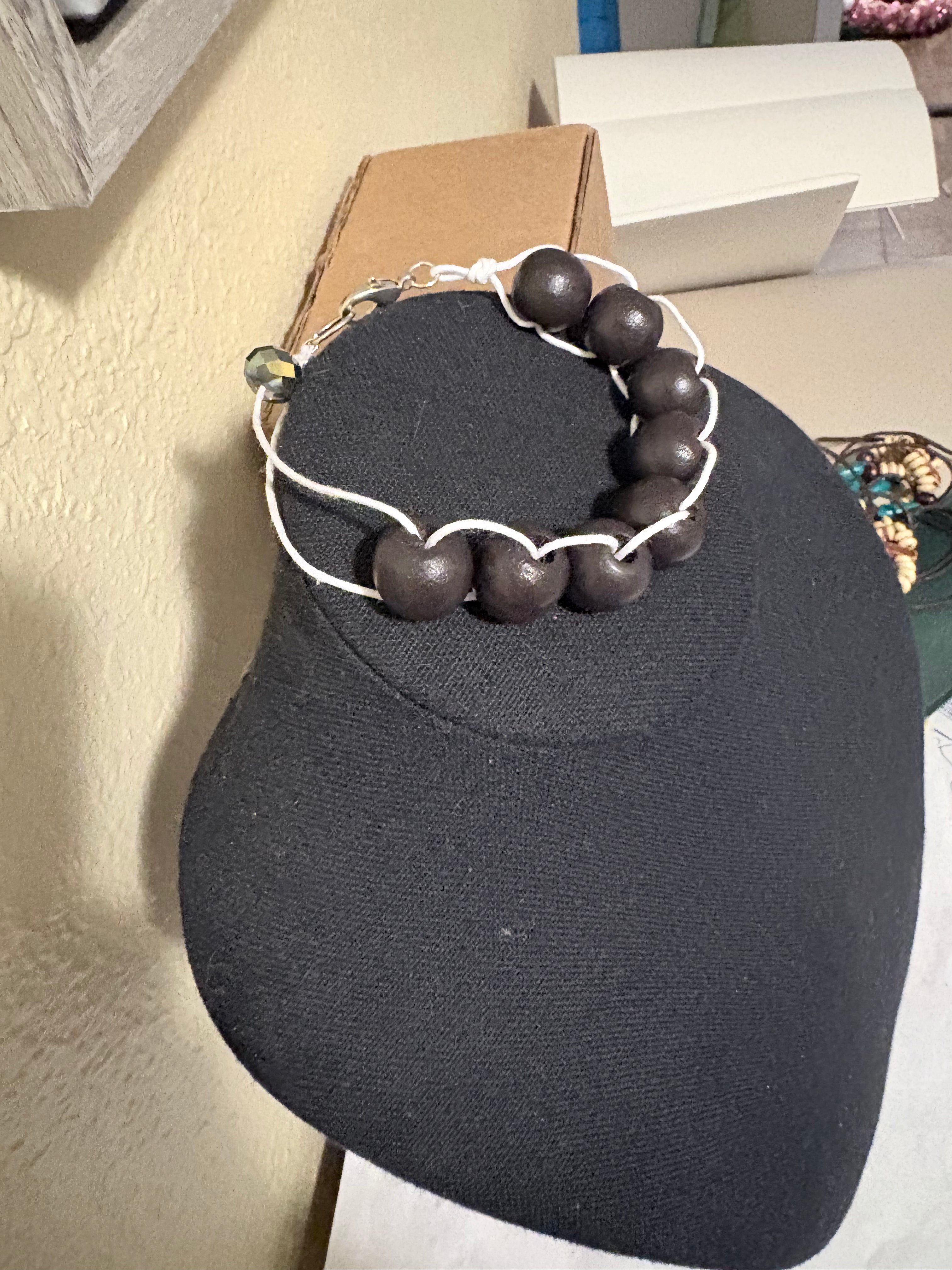 Wooden Fidget Bracelet | Large Moveable Beads