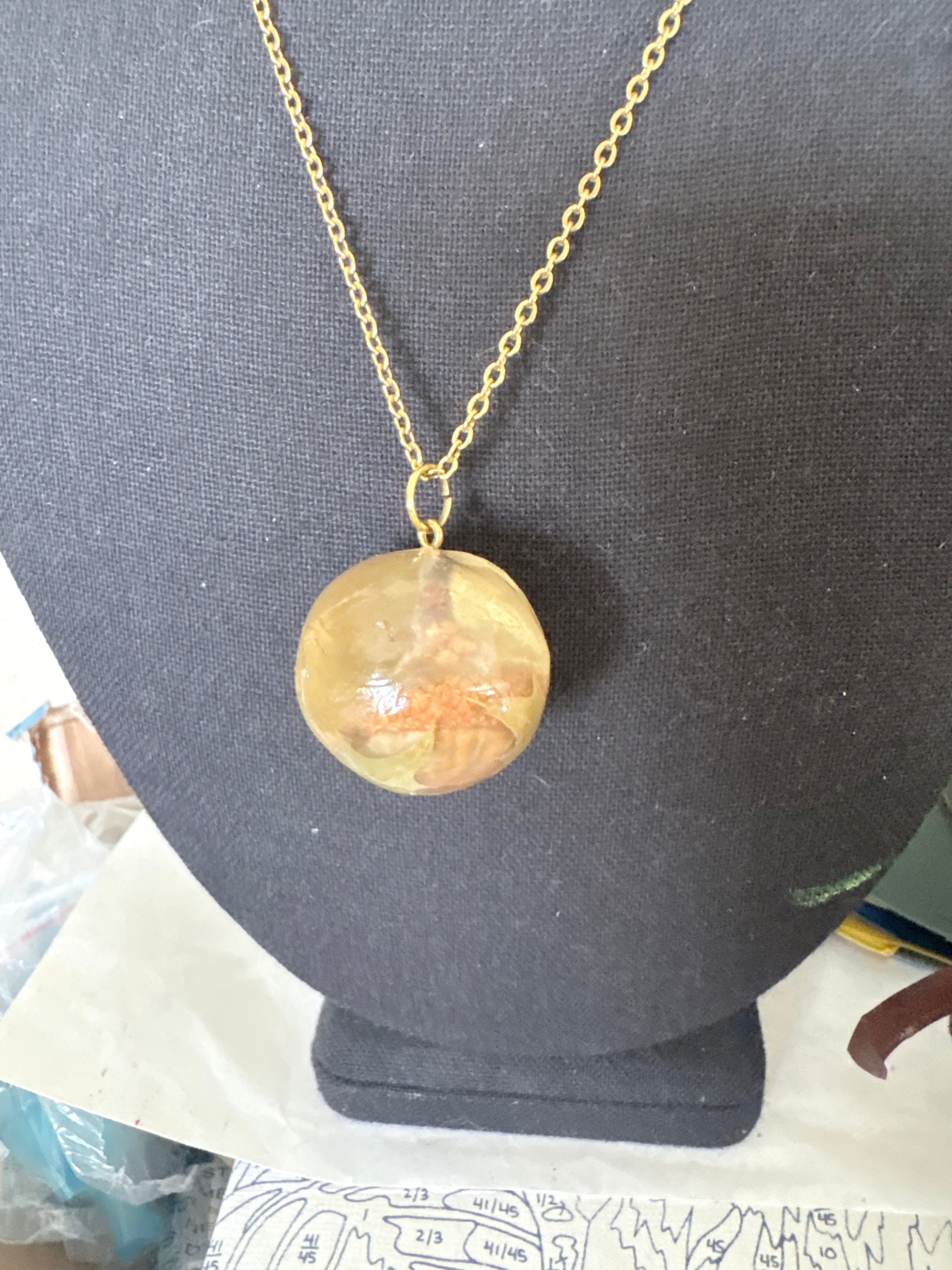 Acorn and Oak Leaf Pendant | Woodland Acorn in Resin Necklace