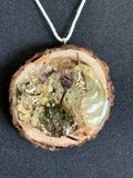 Woodland Keepsake Pendant | Real Botanicals and Wood Slice in Resin