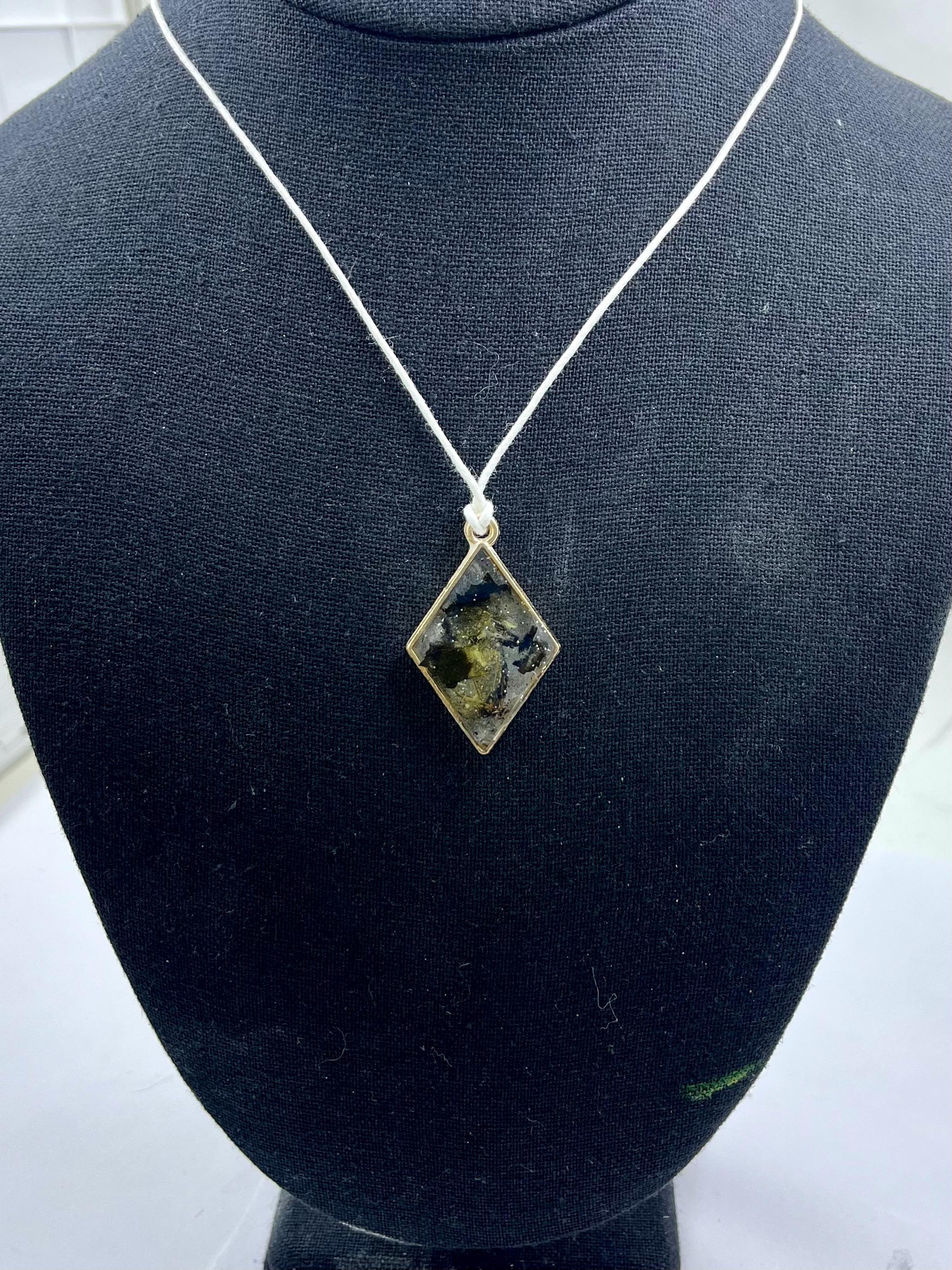 Framed Resin Necklace, Tiger Butterfly Wings in Resin Pendant, Eclectic Nature Based Jewelry for her