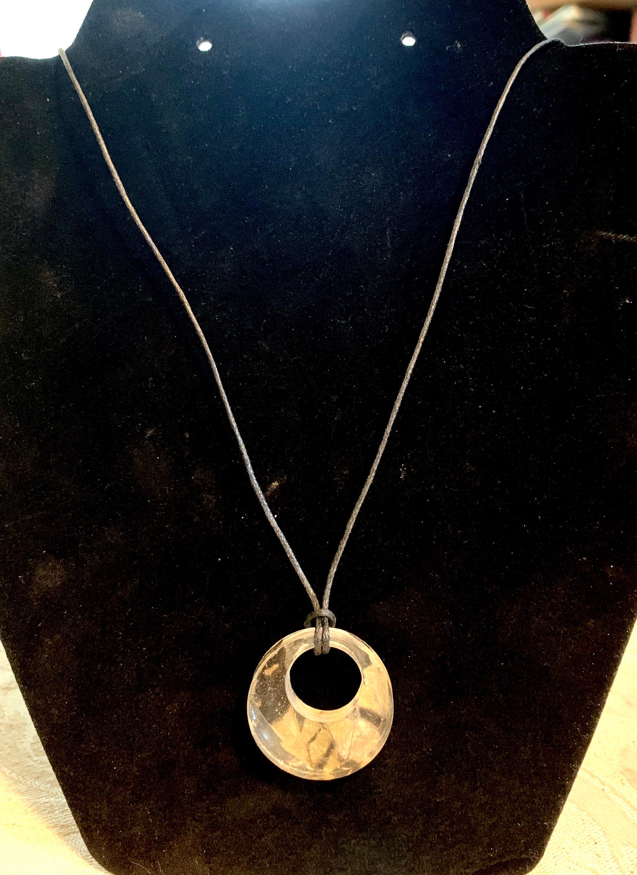 Yellow Resin Pendant Necklace, Butterfly Wings Jewelry, Nature Inspired, Wearable Art, Jewelry Gift for Her