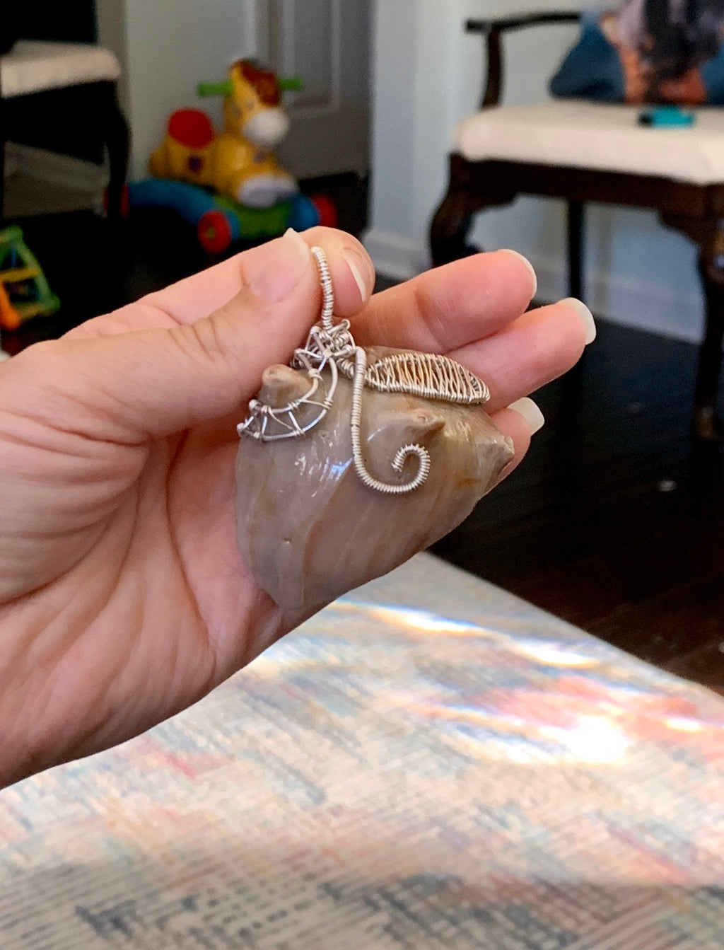 Wire Wrapped Shell Fragment Pendants, Ocean Inspired Jewelry, Gift for Beach Lover, Statement Necklace, Authentic Shells