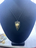 Authentic Seashell Resin Pentagonal Frame Necklace