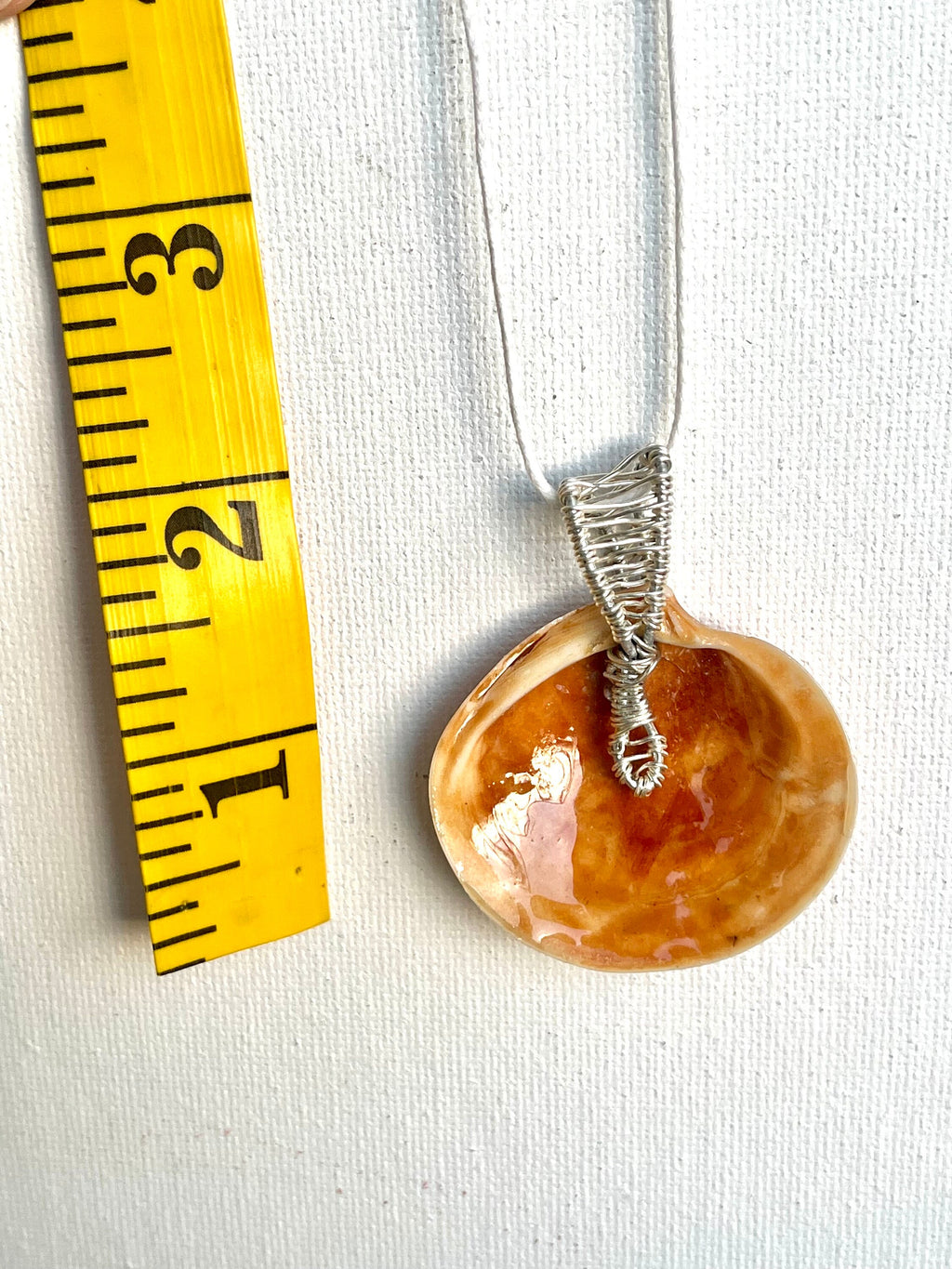 Orange Shell Pendant Necklace | Reversible Coastal Jewelry