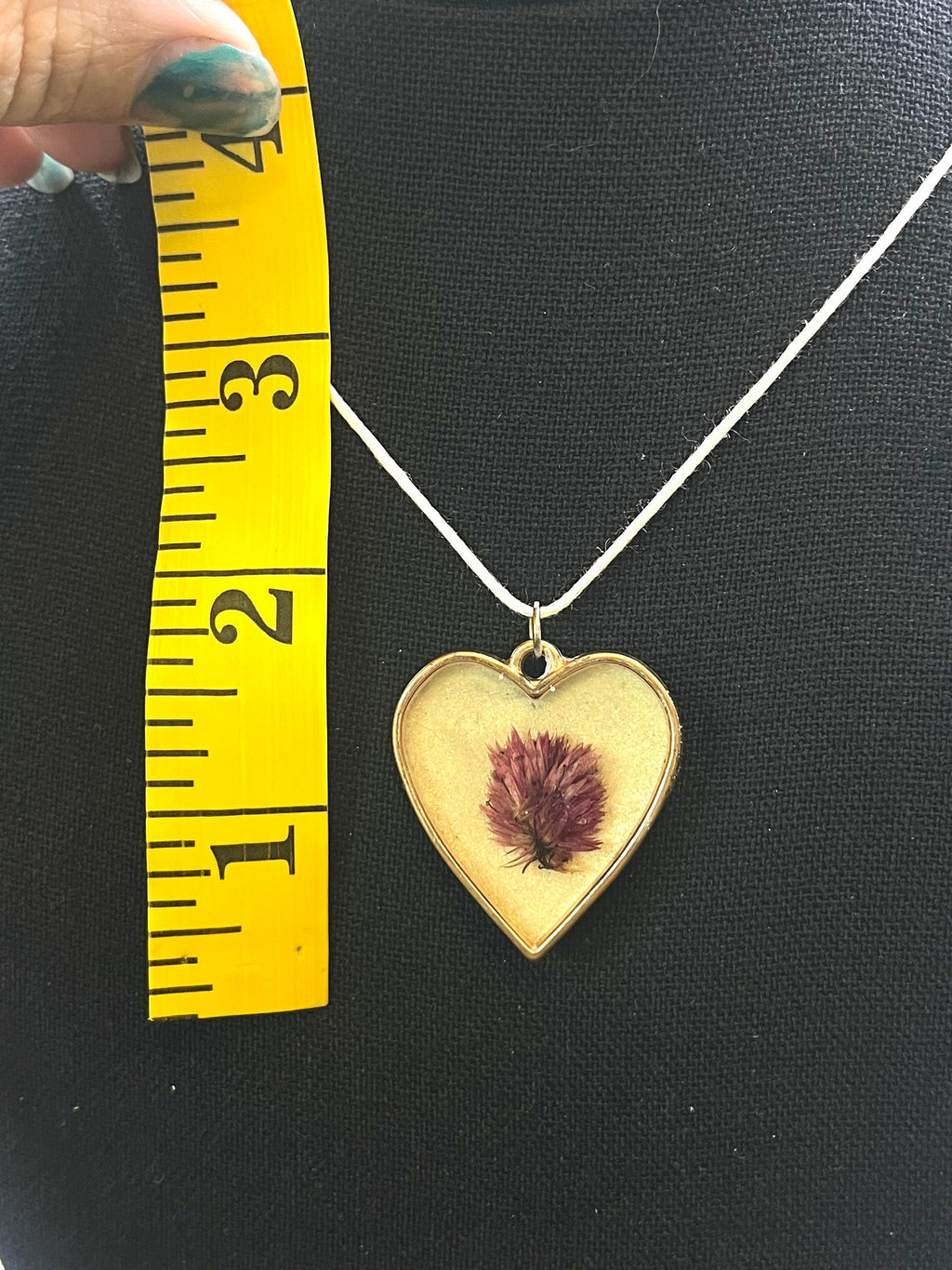Pressed Flower Heart Necklace | Real Flower Resin Pendant | Romantic Nature Jewelry