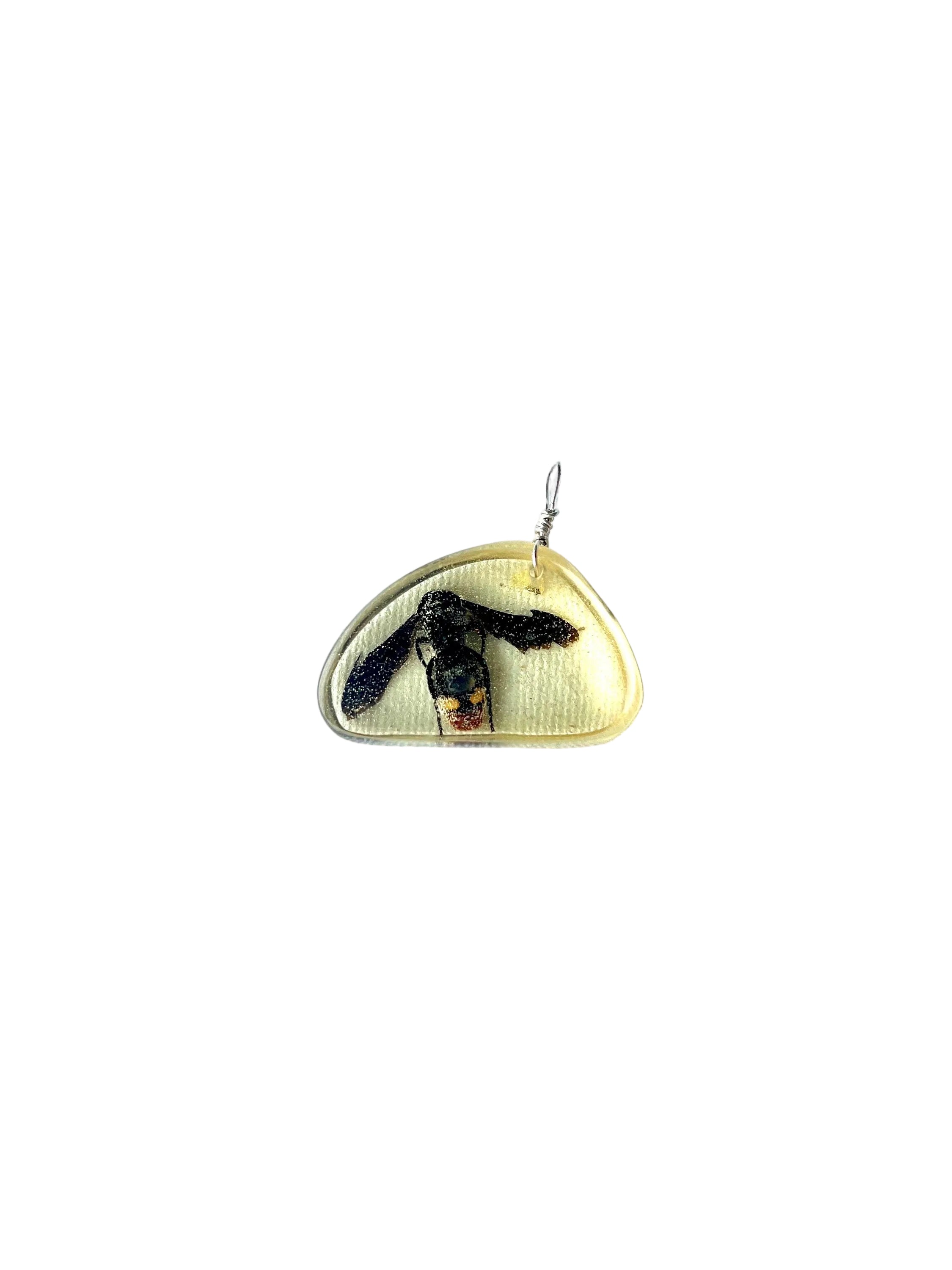 bee in resin pendant