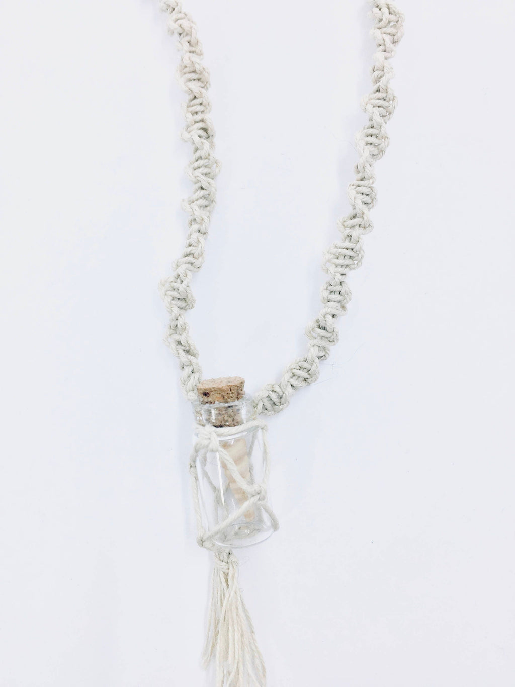 Glass Bottle Pendant Necklaces, Shell in a Bottle Pendant