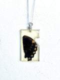 Butterfly Wing in Resin Necklace, Wing in Resin Pendant