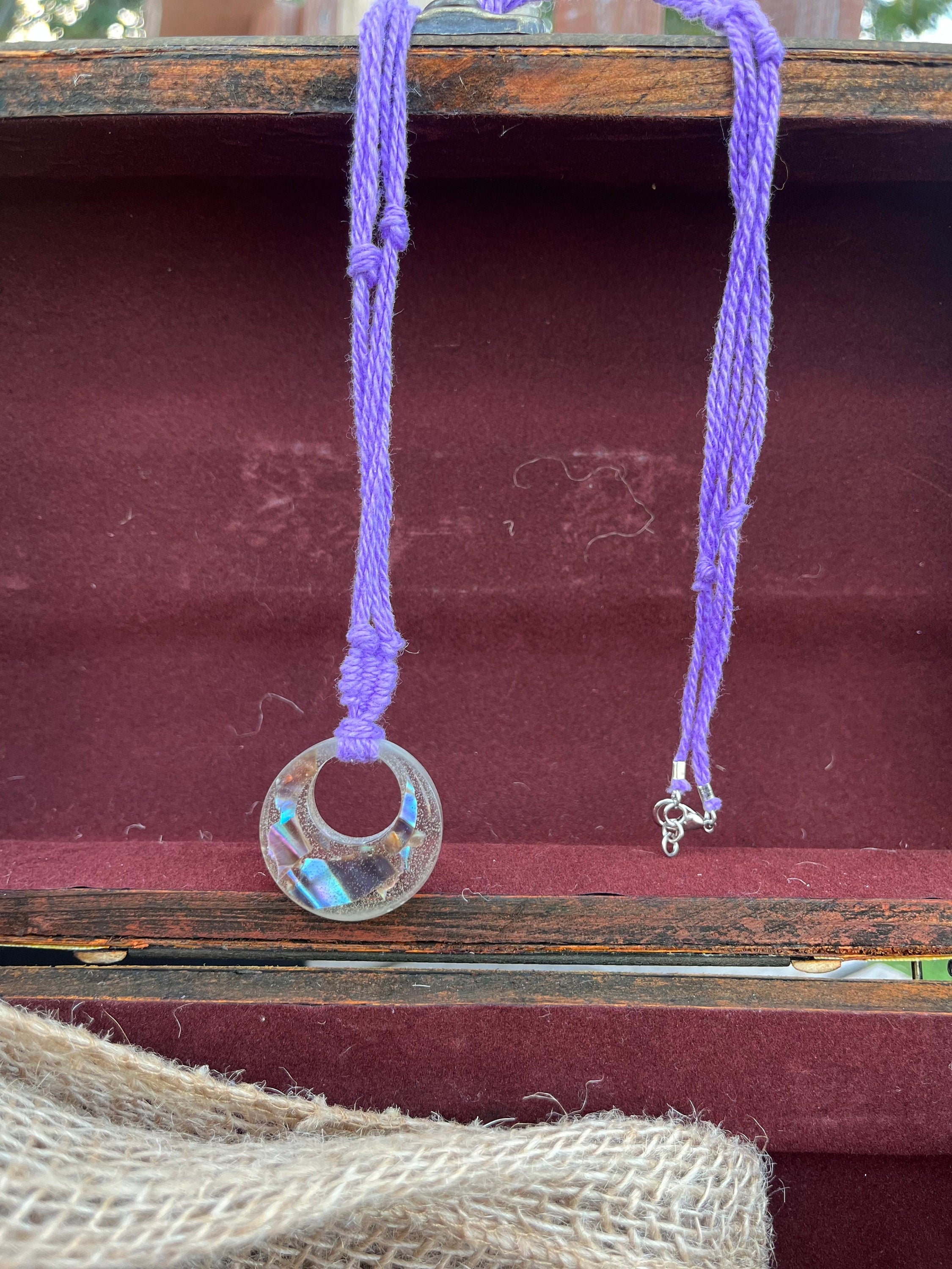 Iridescent Oyster Shell Necklace | Ocean-Inspired Pendant