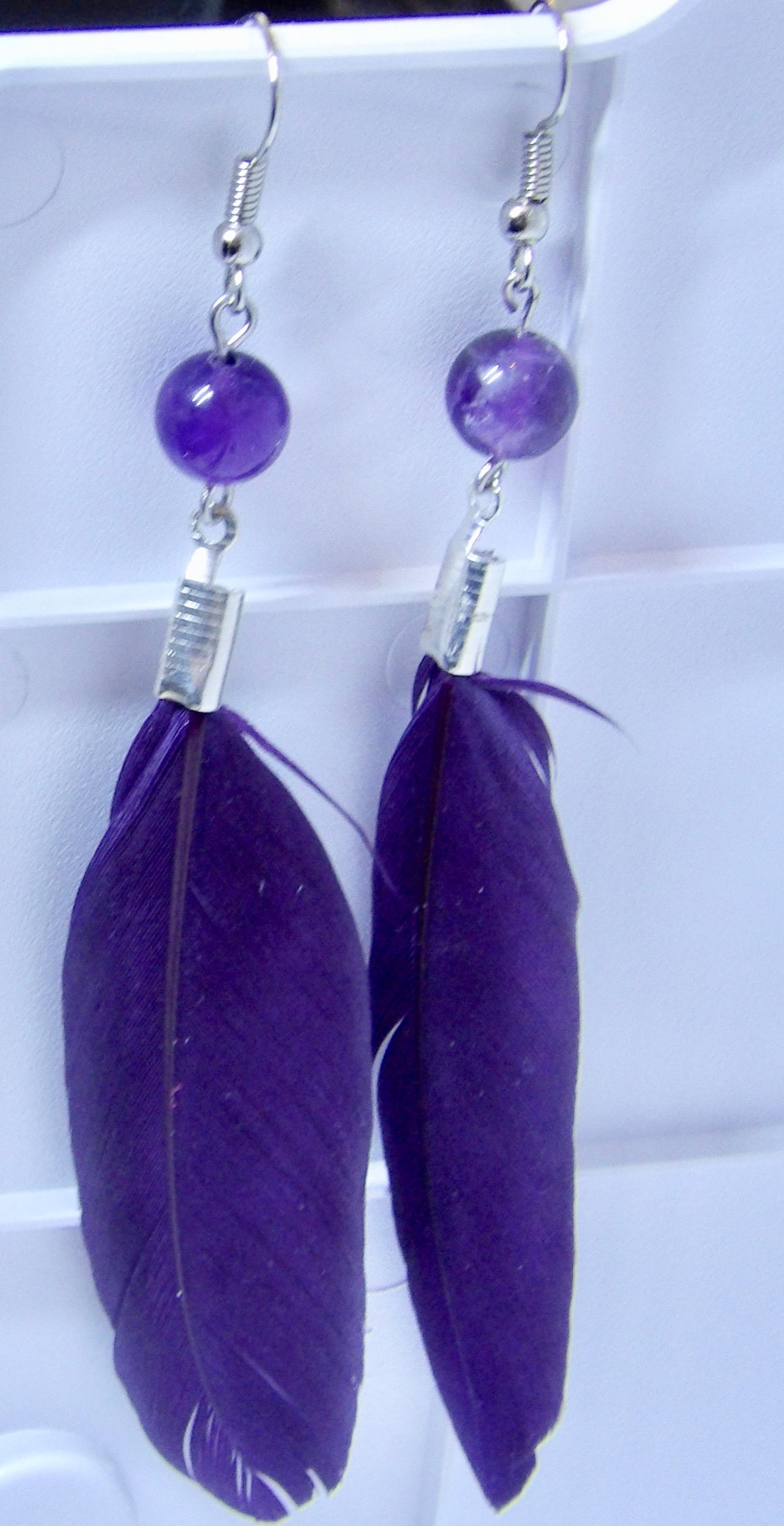 Feather Earrings | Colorful Dangle Earrings