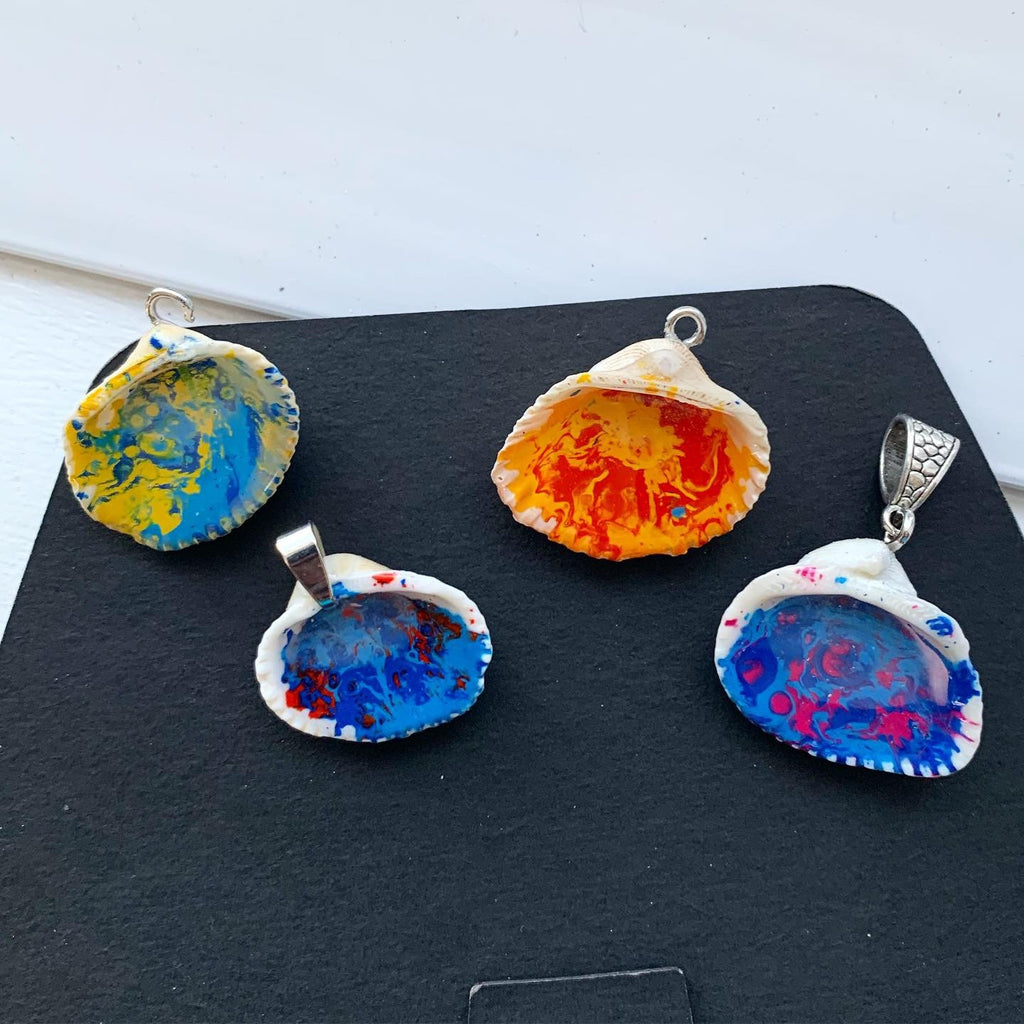 Seashell Pendant | Colorful Resin Shell Necklace