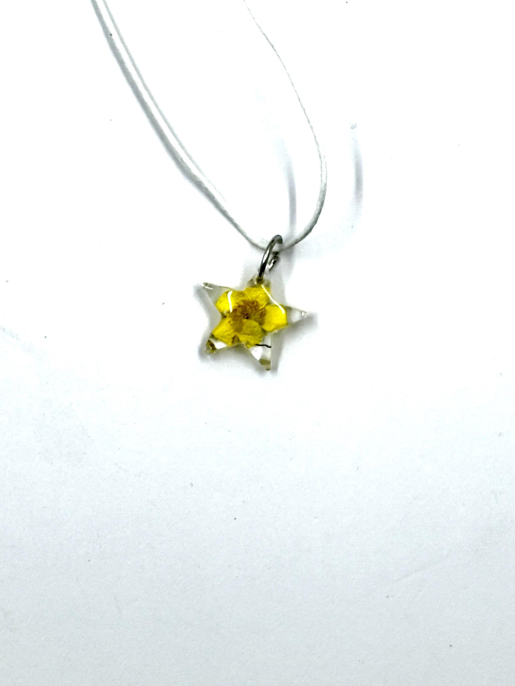 Star Buttercup Necklace | Real Pressed Yellow Flower in Resin | Queen Esther Collection