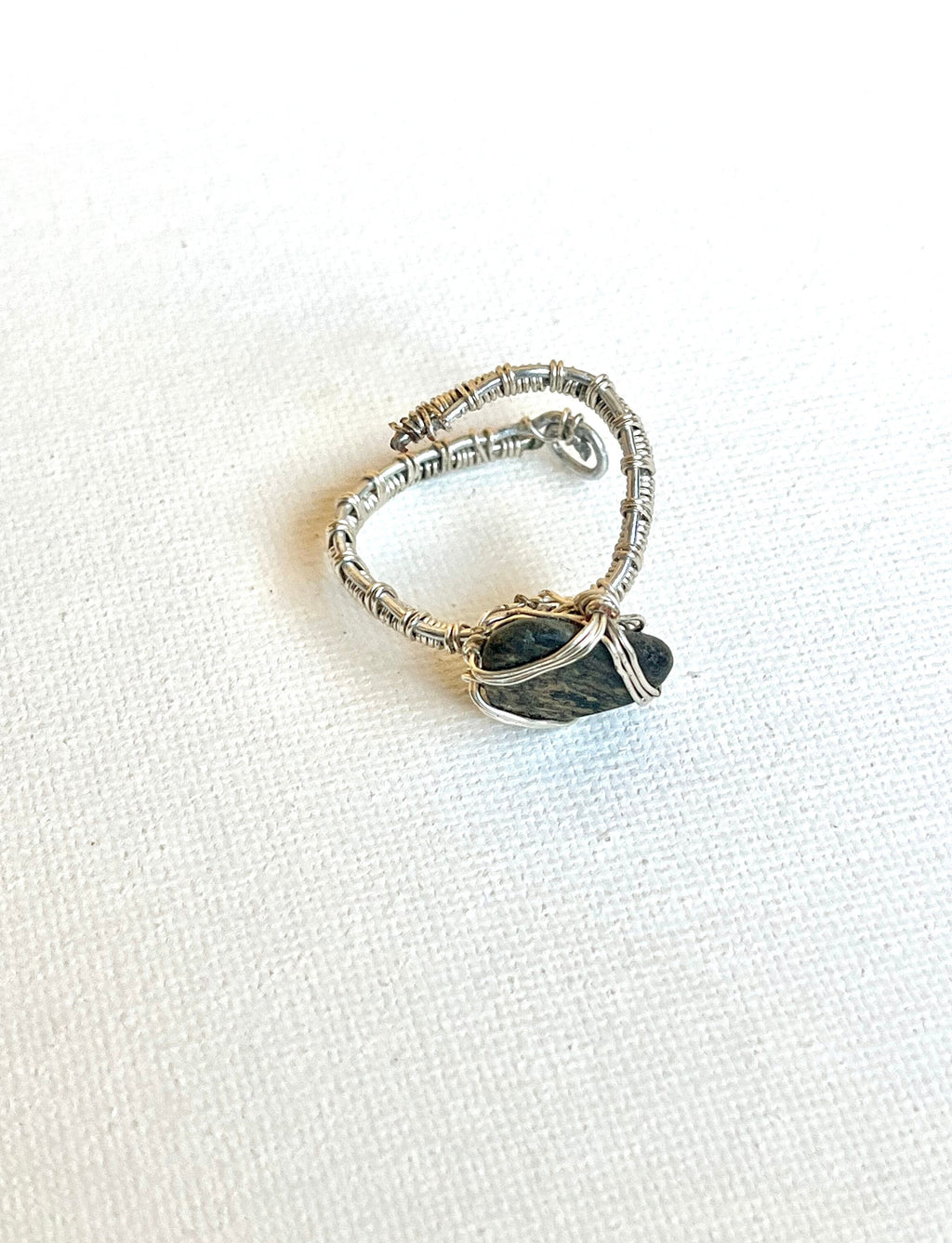 Unakite Stone Ring Adjustable Ring, Wire Wrapped Semi Precious Gemstone Ring, Boho Style Rings, Everyday Jewelry, Stacking Rings