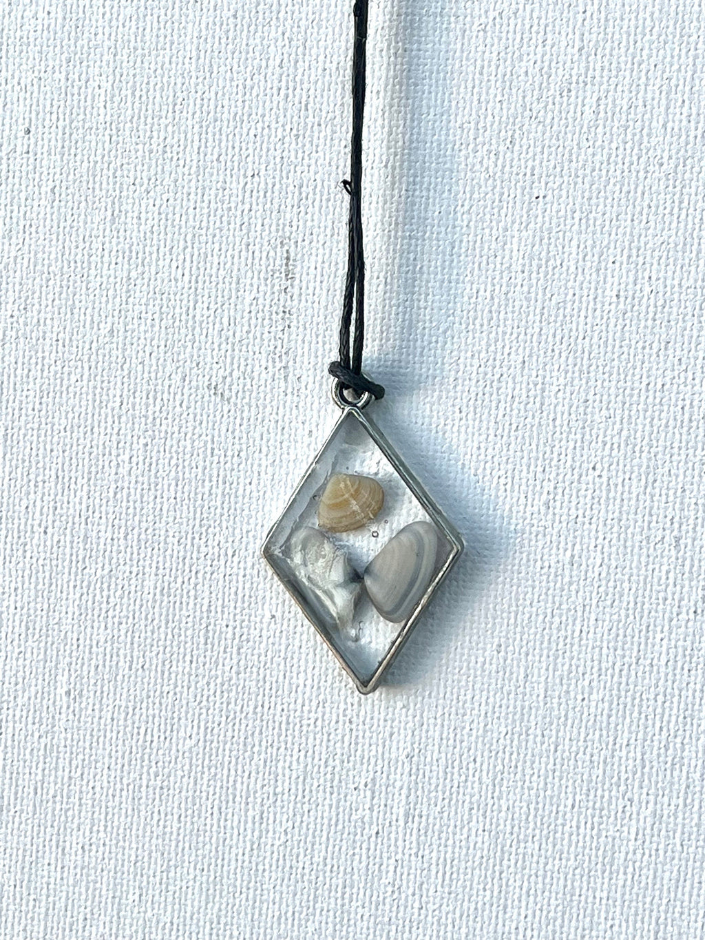 Oyster Shells in Resin Pendant | Butterfly Seashell Necklace