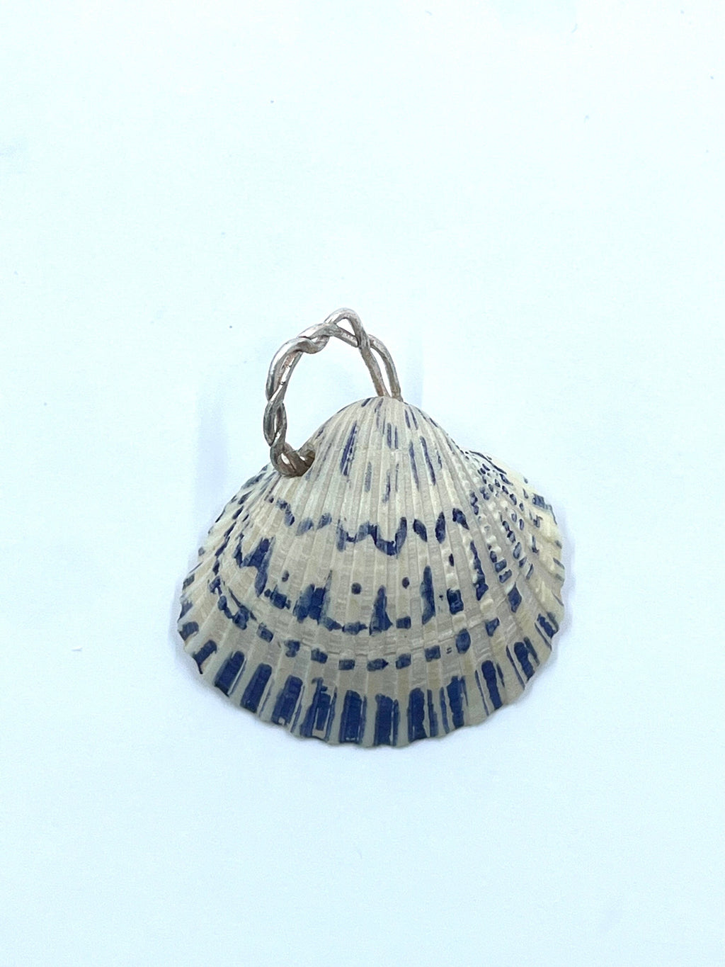 Hand Drawn Shell Pendant Necklace | Indigo Blue Coastal Jewelry
