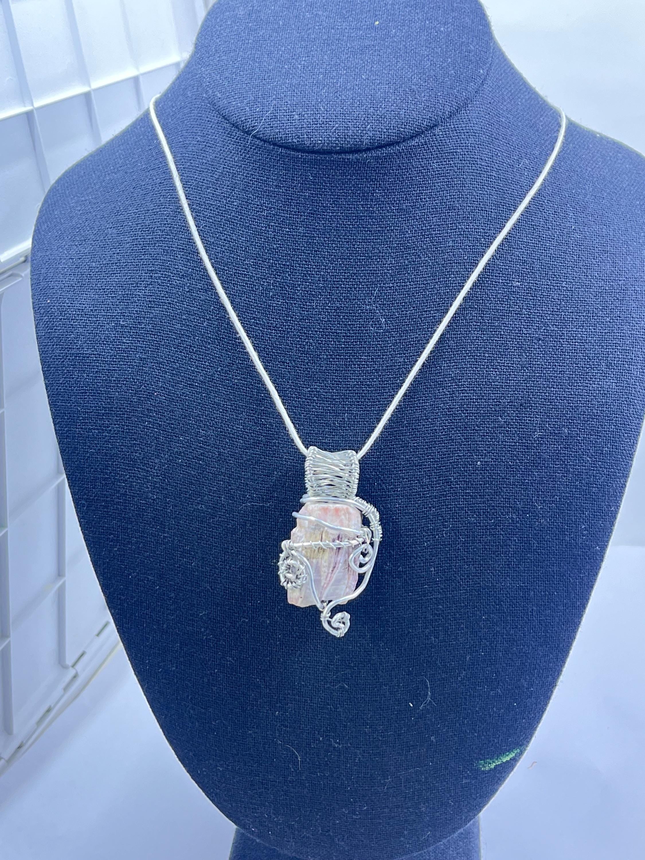 Wire Wrapped Coral Pendant | One-of-a-Kind Coastal Jewelry | Ocean Inspired Statement Necklace